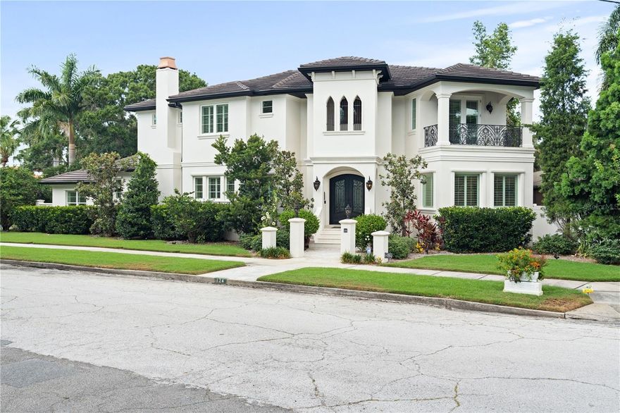 Price reduction on this Amazing Snell Estate with Price improvement below Appraisal! Escape to your very own paradise in this renovated pool home located on a quiet street in the premier waterfront community of Snell Isle. This luxurious 3 bedroom,with bonus space offers  4 1/2 bath , mature landscaping, pool,front porch with double door entry and 2 car garage. Enter into a warm inviting home with cathedral ceilings surrounded by gorgeous custom wrought iron railings. This home seamlessly blends superior craftsmanship, energy efficiency, quality construction and comfort. The centerpiece is massive eat-in gourmet kitchen with large breakfast bar, wet bar, wine cellar, pizza oven, and high-end gas appliances that one would expect from a home of this caliber. The homes first floor also features a separate dining room, comfortable family room and mud room with pool bath. The upstairs layout provides for a private master retreat complete with walk out balcony, large walk-in closet with custom built-ins and a luxurious bathroom with walk in shower and dual vanities. Two additional bedrooms each have their own en suite baths are very spacious and have walk in closets. Outdoor entertaining is a breeze in the private back yard featuring a built-in pool with waterfall feature, covered terrace, paved patio with plenty of outdoor seating arrangements surrounded by lush mature landscaping. Superior craftsmanship features include all block construction, hurricane impact windows and doors and built-up elevation keeping yearly flood insurance costs at a minimum. only a short walk from vibrant downtown St Petersburg where you can enjoy fine dining, shopping boutiques, visit museums and art galleries location doesn’t get better than this. Even the most discriminating buyer will be pleased.  Call for a private tour today