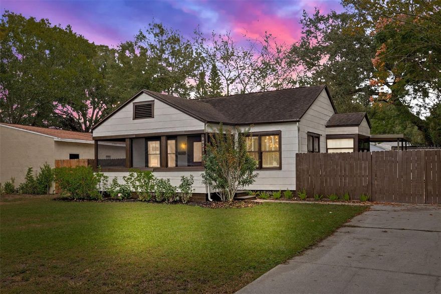 If you’ve been looking for a move-in ready home still bursting with character in the highly desirable Northeast St. Pete neighborhood, your wait is over! Welcome to 6031 Hobson St NE, a charming 3 bedroom, 2 bathroom bungalow where fresh exterior paint and an inviting screened in front porch sets the tone for the warm and welcoming atmosphere inside. Refinished original hardwood floors greet you as you enter with a functional layout where the living, dining and kitchen flow seamlessly together. Venture outside to the fully fenced in backyard with a shed providing additional storage options and room for boat/RV parking. Additional upgrades include a 2015 Roof and HVAC and the property was tented in 2019 with a transferable termite warranty. The current owners have an assumable flood policy at $2,413. Prime location with easy access to I-275 and 4th St N. Don't miss the opportunity to make this charming bungalow yours and experience the best of Northeast St. Pete living.