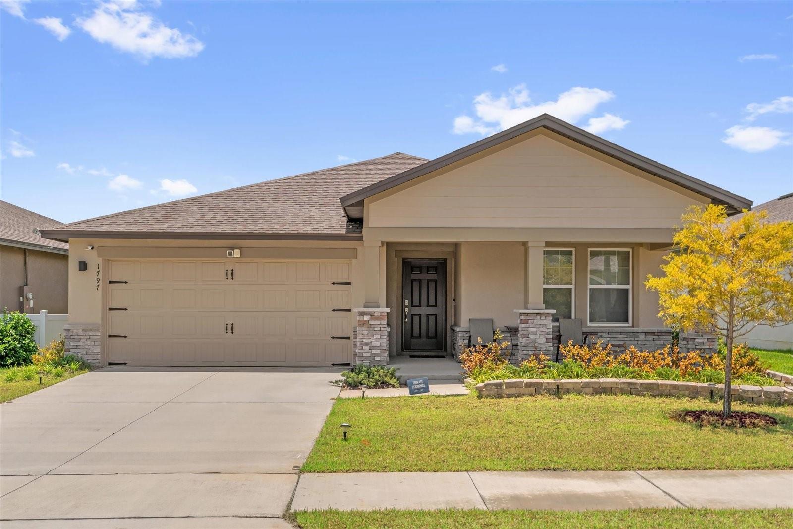 Discover this stunning 3-bedroom, 2-bathroom home located in the desirable The Hills community of Minneola, FL. With 1,735 square feet of living space, this home offers a bright, open layout and thoughtful upgrades throughout. The kitchen is a true highlight, featuring a large island, stainless steel appliances, and upgraded finishes—perfect for both daily living and entertaining. Enjoy the durability and style of laminate and tile flooring throughout the entire home. A spacious 2-car garage adds convenience, and the premium lot with no rear neighbors provides added privacy and peaceful views. Set amid the beautiful scenery of Minneola, this home is ideally located near local shops, restaurants, schools, and entertainment options. With easy access to major highways, you’re just a short drive from area attractions, the airport, and downtown Orlando. Don’t miss your opportunity to own a beautifully upgraded home in one of Central Florida’s fastest-growing areas!