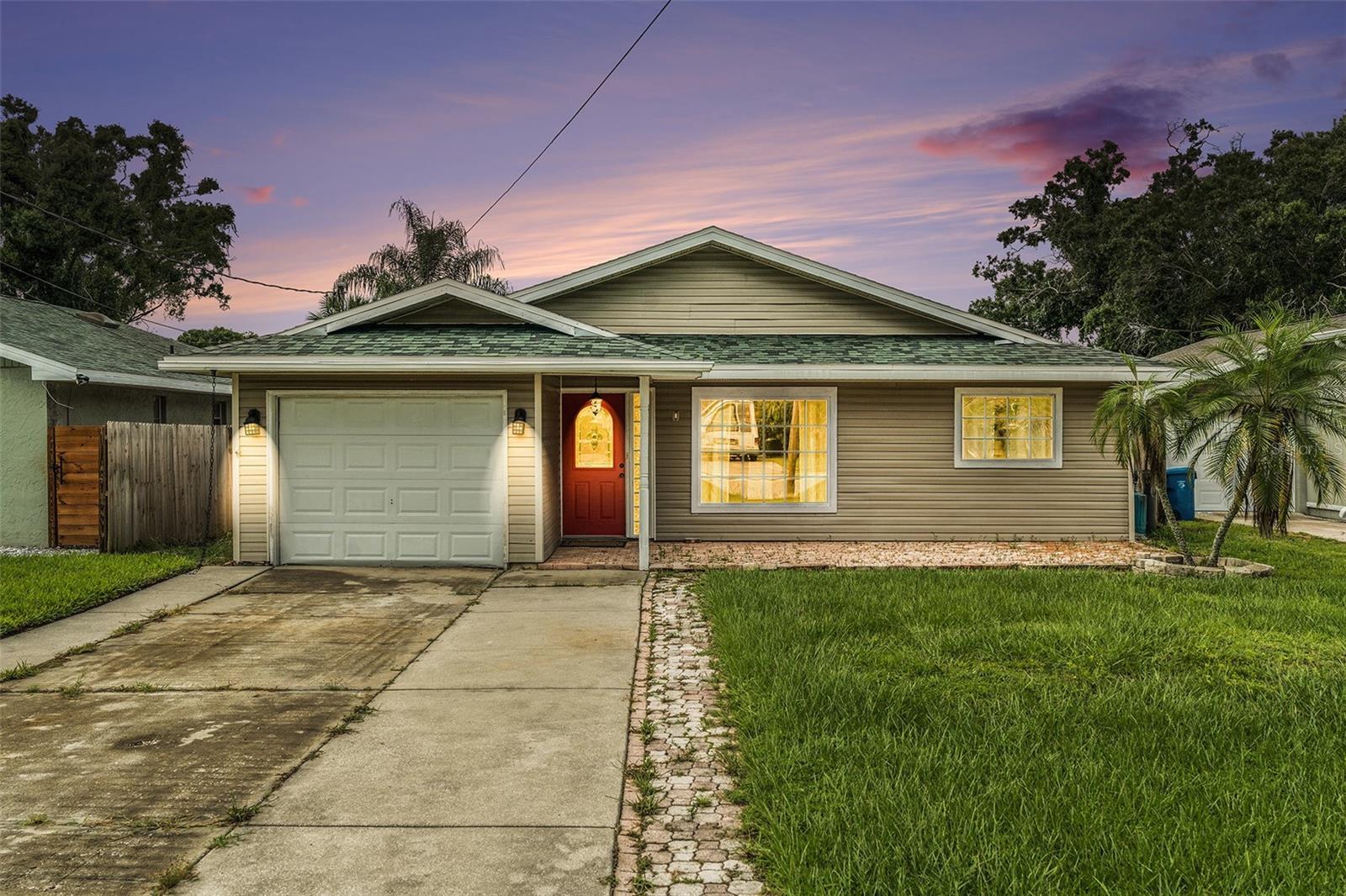 PERFECT FOR ENTERTAINING!!! Beautiful 2000+ sq/ft, 3 bedroom, 3 bathroom, pool home in the heart of Oldsmar. This house has tons of upgrades including a newer roof, A/C, and solar panels (all installed in 2020), as well as a complete cosmetic make over with a beautiful new kitchen and 3 updated bathrooms. The main living area of this home features a large dining area, a beautiful brand new kitchen featuring lots of new cabinets, high end built in stainless steal appliances, beautiful granite countertops and a tile backsplash. The great room is huge and features high ceilings, an electric fireplace, and dual sliding doors that lead out to the incredible backyard. The split floor plan features 2 beds and a bath on one side of the house and a private primary suite on the other side with dual closets and a beautiful bathroom with a walk in shower and dual sinks. Outside is where this home really shines with its beautiful inground pool, spa, and huge paver patio with tiki bar. The backyard is perfect for BBQ's, pool parties, and get togethers both large and small. Don't forget the huge shed with electricity and the attached garage. Located in a great neighborhood with in walking distance of Tampa Bay, parks, coffee shops, restaurants, and lots of new development.
