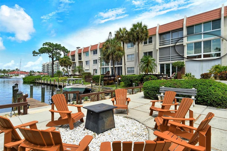 AVAILABLE FOR SEASON 2025 - 3 MONTHS MINIMUM. WELCOME TO YOUR NEW VACATION RENTAL IN BELLA COSTA II ON VENICE ISLAND, LOCATED ON THE VENICE INTRACOASTAL WATERWAY! Nestled in the heart of a serene waterfront community, this exquisite TURNKEY FURNISHED 2 bed/2 bath unit has been completely renovated throughout, with the finest details from the porcelain tile flooring to the crown molding and plantation shutters. As you enter through the front door, you are met with a spacious open living area welcoming you. The balcony has been extended from the living area which is glass enclosed/screened where you can enjoy your morning coffee while taking in the picturesque water views. The beautiful kitchen boasts top-of-the-line stainless steel appliances, quartz countertops, modern cabinetry and fixtures. The primary bedroom with king size bed has a walk-in closet which also houses your washer and dryer, en-suite bathroom with beautiful tile and walk-in shower. The guest room has a queen bed and also has an en-suite bathroom with walk-in shower. For added convenience, this unit offers easy access to the elevator just outside your door, there is a reserved carport, and you are just steps from the community pool! This fabulous condo community provides direct water access for boating and fishing. Paradise right at your doorstep. Bella Costa includes a heated community pool, clubhouse and fitness center. Enjoy numerous outdoor seating areas including a waterfront fire pit! Located on Venice Island in walking distance to the wide variety of boutiques and restaurants on W Venice Ave. Just a short drive to the beautiful Venice Beach and other numerous beaches, golf courses and more!