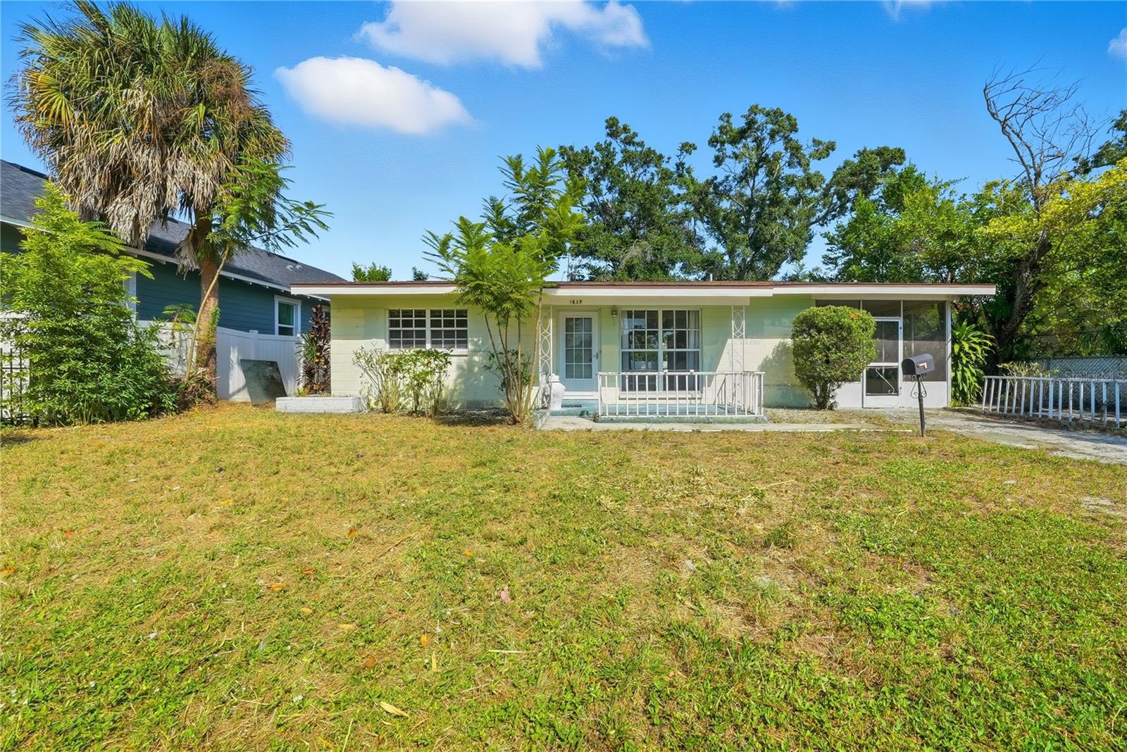 This 2-bedroom, 1-bath, block home has been prepped for your renovation. Inside, you’ll find beautiful terrazzo floors throughout, ready to be polished and brought back to life. With good bones, this home is a blank canvas ready for someone to make it their own.
The exterior has been professionally landscaped on a large lot, providing ample space for outdoor living or future expansion. Newer A/C system installed in 2020.
Located just 10–15 minutes from Downtown St. Pete and the St. Pete Pier, 30 minutes from St. Pete Beach, and 20 minutes from Tampa International Airport, this property sits in a prime location — and best of all, it’s not in a flood zone (Flood Zone X).
An excellent opportunity for investors or hands-on buyers looking to build equity through improvement rather than waiting on appreciation. Priced aggressively for those ready to create value and bring this home back to its full potential.