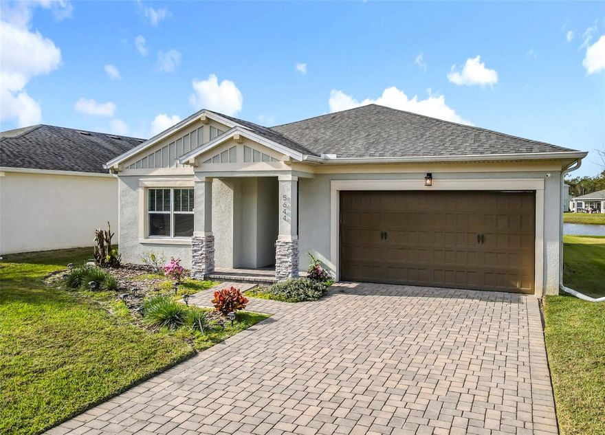 Better than new this immaculate 2019 home is waiting for you. Built by Jones Homes, this water-view Canaveral Model features an inviting open floor plan with 3 bedrooms and 2 baths. Thoughtful upgrades include 42” white shaker cabinets and quartz counter tops throughout the home, tile in the main living areas, plush carpeted bedrooms, and a laundry room just off the kitchen. Step out onto the screened lanai overlooking the pond and unwind as you enjoy breathtaking sunsets, or fire up the grill on your extended 12’ x 13’ open paver patio—perfect for outdoor entertaining.  Westport Reserve features a beautiful community pool and sidewalks ideal for walking or jogging. Located just minutes from the Port Orange Pavilion, you’ll enjoy easy access to major shopping, dining, and entertainment. Known for some of the best schools in Volusia County, Port Orange is an exceptional place to call home.  Don’t miss this opportunity—schedule your private showing today!