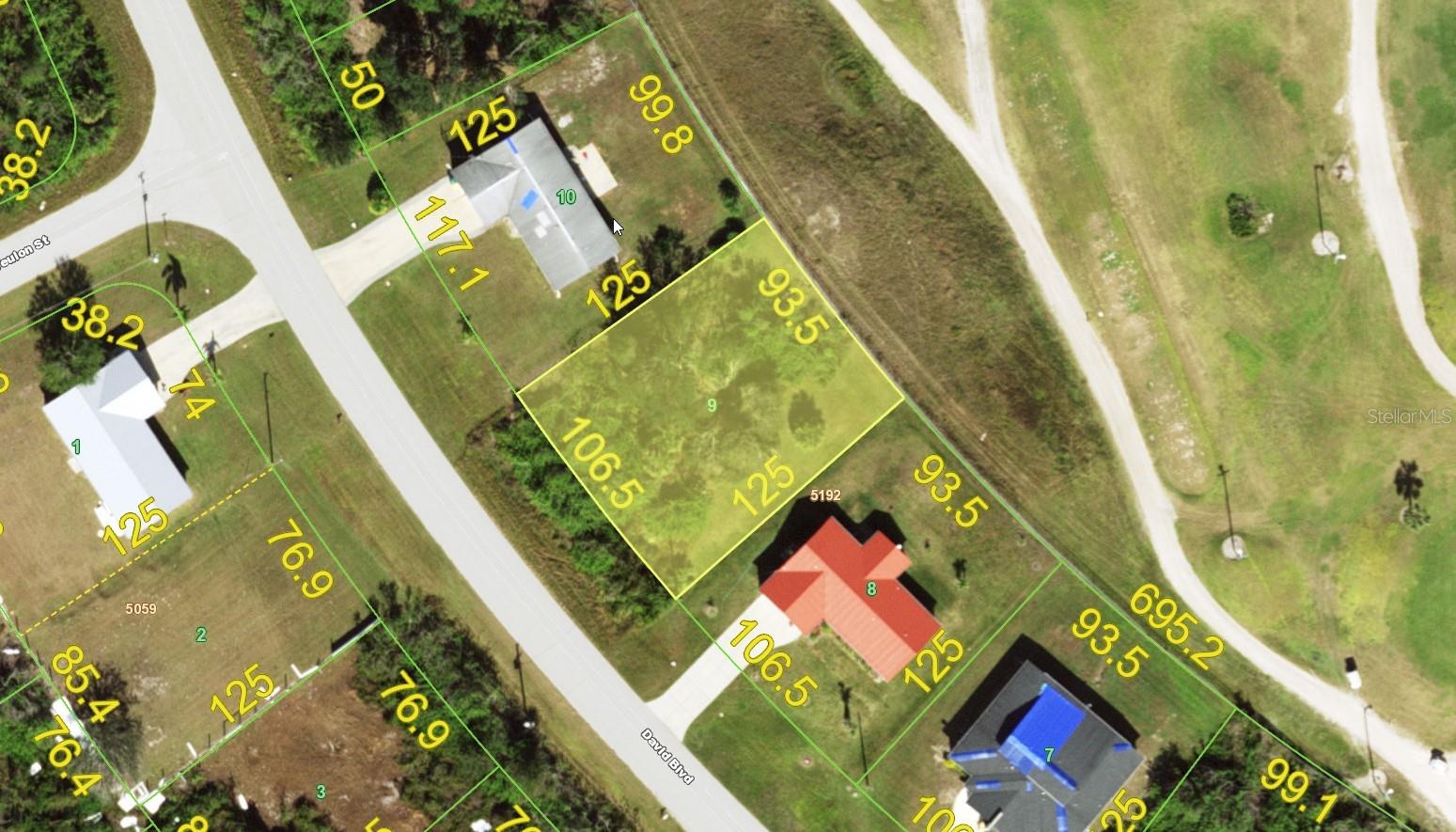 Oversized multi-family zoned lot that backs up to The Cove of Rotonda Golf Center. Nice location for a duplex, or single family home, with a great view. Power and public water available. No HOA or Deed restrictions. There is a 6 ft. chain link fence across the rear lot line, installed by the golf center. Convenient access to all local amenities in Port Charlotte and Englewood. This could be good for income investment with both sides of a duplex rented, or live in one and let the other cover costs. Check it out today!
