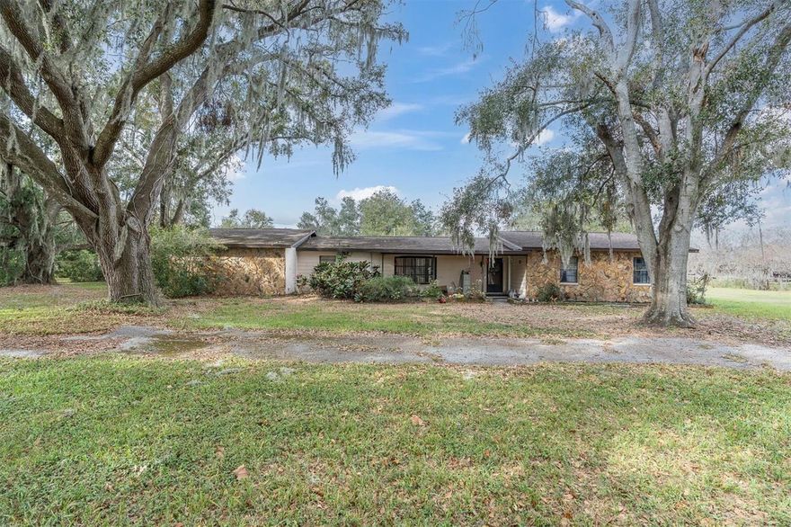 Fantastic opportunity on 1.9 acres!
This 2,266 sq ft home features 3 bedrooms, 2 bathrooms, a bonus room, a 2-car garage, and a circular driveway, offering space and flexibility for a variety of needs.
Ideal for families or investors, the property is ready for updates and minor repairs. Bring your boats, RVs, and livestock — no HOA and not located in a flood zone.
Enjoy a peaceful country setting with easy access to I-4 for convenient commuting.
Acreage properties like this do not last. Home is sold As-Is. Price reflects current condition. Cash preferred for a quick closing.
Schedule your showing today — motivated sellers are ready to move!
AC Replaced 2015, Roof 2018