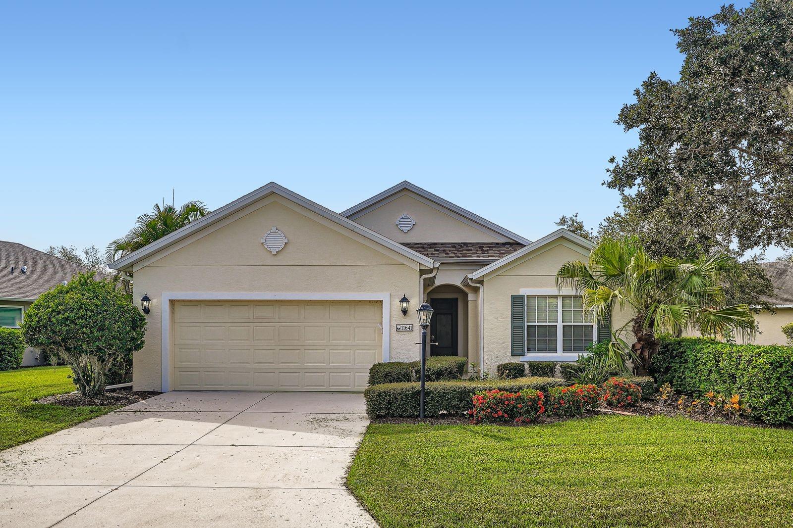 Welcome to Forest Creek, one of Parrish’s premier gated communities! This beautifully maintained 3-bedroom, 2-bath home offers a thoughtfully designed floor plan that combines comfort, style, and functionality. Step inside to find a bright and open living space with high ceilings, a spacious great room, and a modern kitchen featuring solid surface counters, ample cabinetry, and a breakfast bar. The private primary suite includes a walk-in closet and en-suite bath, while two additional bedrooms provide plenty of flexibility for family, guests, or a home office. Enjoy your morning coffee or evening gatherings on the screened lanai overlooking a peaceful backyard with mature landscaping and a pond view. Forest Creek residents enjoy resort-style amenities, including a community pool, clubhouse, fitness center, walking trails, dog parks, and a scenic 18-acre lake. Conveniently located near I-75, this home offers easy access to shopping, dining, Lakewood Ranch, St. Petersburg, and the beautiful Gulf beaches. Don’t miss your opportunity to own a piece of paradise in Forest Creek!