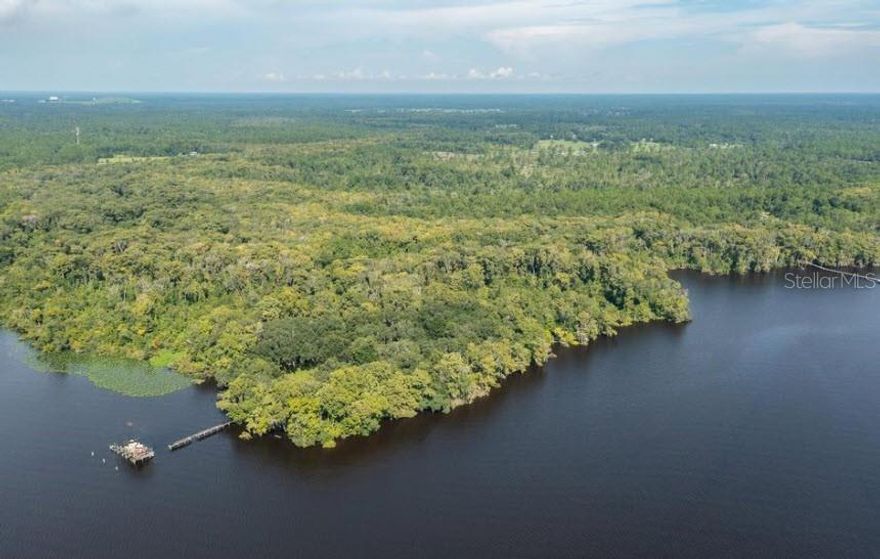 This development opportunity for a secluded private estate or potential small residential community is unmatched. Approx 20 acres on the St Johns River with over 2000 feet of water frontage. There is an existing dock structure on the SE point of the property. There are incredible water views of this wide section of the River all along the water frontage. The southern point wraps around to a creek mouth to the west. This location has tremendous potential, its approximately 10 miles North of the historic town of Palatka and about 16 miles south of Green Cove Springs. The property itself is very private with a gated access off of the southern end of St Johns Dr with a private road down to the mostly cleared area of the property that offers an abundance of fruit trees and an artesian well. This is a unique Riverfront offering!