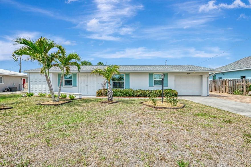 Welcome to your slice of Florida living in desirable Grove City! This charming 2-bedroom, 2 bathroom home with a 1.5-car garage offers the perfect blend of comfort, style, and coastal convenience and is located in a NO HOA community as well as an X Flood Zone!
Step inside to an inviting open floor plan that flows effortlessly, creating a bright and airy living space. The kitchen is beautifully updated with granite countertops, a stylish backsplash, and ample cabinet space. Enjoy Florida living at its best with an expansive screened lanai perfect for morning coffee, evening cocktails, or simply unwinding. The lanai also features updated indoor/outdoor carpeting. The backyard is a private, secluded retreat with mature areca palms, a paved patio area, and a newer fence (2024), creating a peaceful setting for outdoor relaxation or entertaining. A shed (2024) provides additional storage, and the pavered side area offers ample space for boat parking. Additional updates include a roof (2021) and is equipped with Kevlar hurricane shutters and a generator for added peace of mind. Located in a friendly community that truly stands out, featuring a community boat ramp with access to Lemon Bay and the Gulf of Mexico via Oyster Creek, this home is perfect for enjoying the Florida boating lifestyle. Ideally situated near restaurants and two environmental parks, and just a short drive to Gulf beaches, golf, shopping, and more. Whether you're looking for a full-time residence, seasonal retreat, or investment opportunity, this home checks all the boxes.