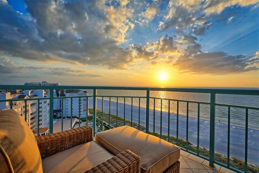 Very rare unicorn Corner Unit! Introducing a once-in-a-lifetime opportunity to own a coastal masterpiece in the heart of Sand Key Beach’s most sought-after enclave—corner stack #7 in the prestigious Ultimar 3 complex. This southwest-facing sanctuary, designed by David Zusman, redefines beachfront luxury with its breathtaking 270° vistas that sweep from the tranquil beauty of sunrise to the vivid splendor of sunset. As you enter this extraordinary residence, a grand foyer with an exquisite custom tray ceiling welcomes you, setting the tone for the elegance and craftsmanship found throughout. The expansive main living areas are graced with custom higher ceilings and beautiful oversized marble flooring, seamlessly flowing into a Great Room that artfully combines a Living Room, Bar, and an open-concept Kitchen. The kitchen is a chef’s dream, marrying functionality with sophisticated design. It features stunning waterfall finishes all framed by custom hardwood cabinetry with pullout shelves and striking fantasy brown bookmatched backsplash. An oversized granite composite sink, a high-end touchless faucet, and state-of-the-art black stainless steel appliances are also featured keeping the perfect balance of beauty and practicality.
The home is equipped with cutting-edge smart technology, offering effortless control over lighting, roll-out blind shades, and solar shades via voice command or smartphone. All spaces are bathed in light, thanks to a meticulously curated lighting plan that includes new LED fixtures, illuminated mirrors, and indirect lighting to highlight your most treasured artworks. The bedrooms offer a serene retreat, with engineered hardwood flooring adding warmth and elegance. Enjoy beautiful sweeping views from the large and airy Primary Bedroom. The primary Bathroom was made to be your relaxation sanctuary. A very special oversized walk-in shower, with 2 sets of showerheads, body sprays, handheld sprays, and a rain shower feature was designed for you to experience ultimate relaxation in a spa-like environment.
Every other Bedroom is blessed with gorgeous water views, large windows and spacious closets. The guest bathroom is a haven of relaxation and style, featuring marble finishes and a Jacuzzi tub and shower combo. Designed for both intimate gatherings and grand celebrations, the custom bar area includes a wine cooler, beverage cooler, and bespoke "humidor" cabinetry designed to showcase your prized cigar collection. The living room, with its custom home theater ledge stone wall and Martin Logan sound system, is the perfect setting for unforgettable movie nights or following your favorite sporting events.
As part of the exclusive Ultimar 3 community, residents enjoy access to world-class amenities, including Tennis Courts, Recreational Pools, Heated Spas, a Lap Pool, a Game Room, a Billiard Room, a Basketball Court, Saunas, Steam Rooms, a Fitness Center, and a Club House complete with a full kitchen, bar, and lounge. This is beachfront living at its finest, where every detail has been thoughtfully curated for the most discerning homeowner. Ideally located just 37 minutes from Tampa International Airport and a short stroll from the Shoppes at Sand Key Plaza, this luxurious corner unit offers not just a home, but an elevated lifestyle of elegance, convenience, and unrivaled coastal beauty. Don't waste any time and schedule your showing! If you snooze you will lose.