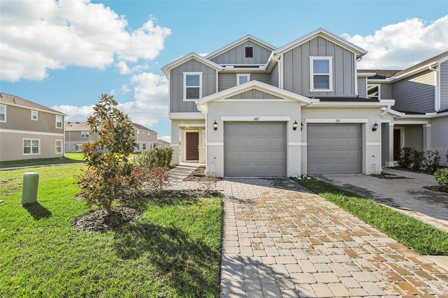 This stunning, two-story home showcases an open floor plan with stylish tile flooring and a spacious great room. The kitchen boasts an island, granite countertops, a sleek Moen® faucet, a Kohler® stainless steel sink, Whirlpool® stainless steel appliances and 36-in. upper cabinets with modern hardware. Upstairs, enjoy the convenience of a dedicated laundry area. The primary suite features a generous closet and connecting bath that offers a dual-sink vanity and walk-in shower with tile surround.