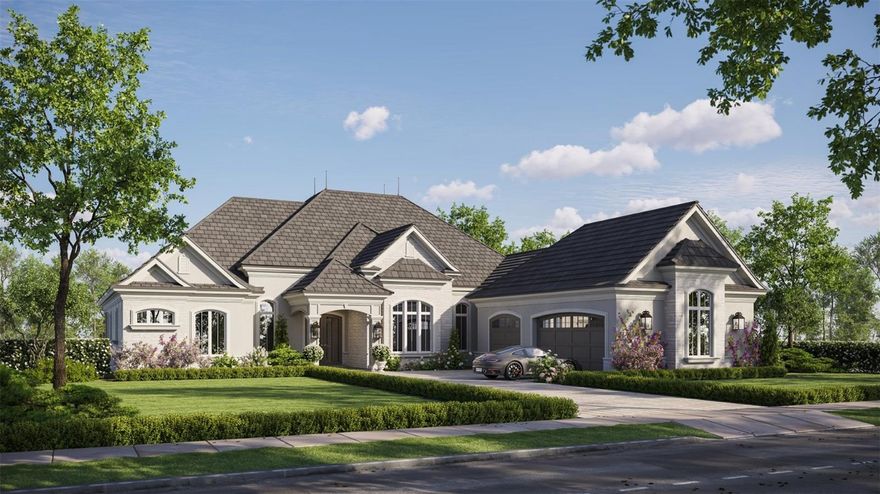 Under Construction. Introducing The Astoria at Debonair Estates, a masterpiece of luxury living built by Equestrian Luxury Homes and designed by the award-winning Roberts Design Group. This stunning single-story residence offers an expansive open floor plan with 3 bedrooms, 3.5 bathrooms, and a spacious 3-car garage, totaling an impressive 5,036 square feet.

Step inside to discover main living areas adorned with 14-foot high coffered ceilings, multi-layered custom crown molding, elegant baseboards, and 8-foot tall doors with custom moldings. Classical architectural cased openings and custom precast stone masonry enhance the sophisticated exterior, while dual folding glass doors create a seamless flow to the large outdoor living space. Entertain effortlessly with a built-in grill, under-counter refrigeration, and ample covered lanai space.

The gourmet kitchen is a chef’s dream, featuring a large island, custom panel front appliances, premium Sub-Zero, Wolf, and Cove appliances, decorative backsplashes, quartz, granite, and marble countertops, and a butler’s pantry for additional prep and storage. Hand-painted custom cabinetry and polished chrome hardware add bespoke touches throughout.

Retreat to the luxurious primary suite with a private covered lanai and enjoy separate his and her dressing rooms, spa-inspired marble and porcelain tile bathrooms, frameless glass shower enclosures, and high-end fixtures and accessories. The main living room is perfect for relaxation with its custom mantle and gas fireplace.

Additional highlights include a designated study/office, two full car garages plus a separate golf cart garage with charging station, hardscaped entrance and driveway, and a fully outfitted laundry room with extra storage. The home is prewired for full sound and security systems, features professionally selected upgraded lighting, exterior ceiling fans, sconces, and built-in lightning protection.

Experience the pinnacle of custom luxury and timeless design at The Astoria, where every detail is crafted for elegance, comfort, and modern living.