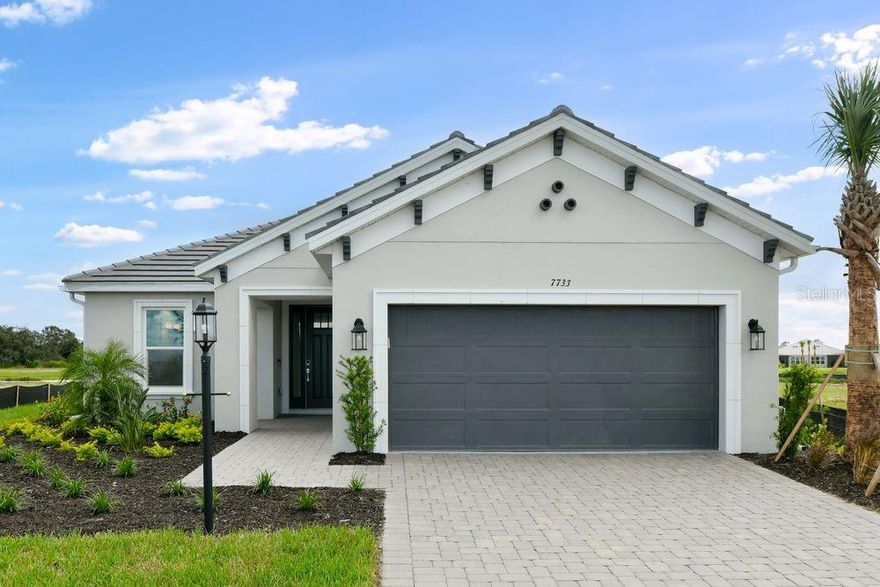 New Construction - Ready Now! Built by Taylor Morrison, America’s Most Trusted Homebuilder. Welcome to the Farnese at 7733 Blue Moon Run in Esplanade at Skye Ranch! This floorplan offers an inviting layout with a designer kitchen featuring an expansive island and walk-in pantry. The kitchen flows into the great room and casual dining area, creating the perfect space for gathering. A nearby study with a tray ceiling adds flexibility for work or hobbies. Just off the great room, the lanai invites you to relax and enjoy Gulf Coast sunsets. The primary suite is a private retreat with a bay window, dual sinks, a spacious shower, and an oversized walk-in closet. Two secondary bedrooms each have access to a full bath and are conveniently located near the laundry room. Additional Highlights Include: Bedroom with full bath in place of flex, 8' interior doors, covered outdoor living, study in place of dining room, and outdoor kitchen rough-in. MLS#A4662639 

Live your dream vacation every day at Esplanade at Skye Ranch! Esplanade offers a vibrant, resort-style lifestyle with endless opportunities to energize your body, mind, and spirit. From the moment you arrive, you’ll experience a world of fun and relaxation, with access to the Hub, Rendezvous Park, and Turner Park—and soon, The Venue! Get ready for exciting amenities like a Bahama Bar & Grill, resort-style pool, state-of-the-art fitness center, bocce ball courts, bark park, and more. With community parks, sports fields, and a pet park, Esplanade is your personal playground. Stay active, stay relaxed, and embrace a lifestyle filled with adventure every single day!