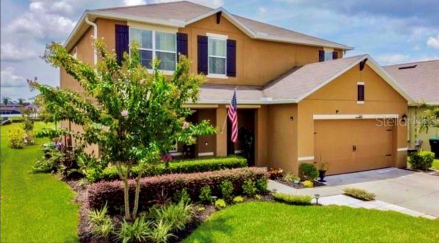 This beautifully remodeled and redesigned home is available for lease at Bishop Landing, within minutes away from Lake Nona, the medical city, Orlando International Airport and all major roads. This stunning property that was built in 2017 features 5 bedrooms and 3/1 baths with extended laminate flooring through the house. The first floor offers a well remodeled kitchen with newer appliances, a family room that overlooks a covered lanai/pergola, a fire pit and a garden bench, a master bedroom with a master bath and a study/den. The second floor comes with 4 bedrooms and 2 full baths, a spacious loft for family entertainment and a laundry room. One of the 4 bedrooms features an En-suite bathroom. Bishop Landing offers a great recreational area with a resort style community pool, playground and dock. If you're looking for a spacious house in a wonderful community with easy access to all amenities, look no further. Call today to schedule your appointment!