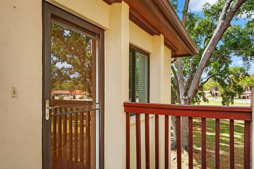 Welcome to this beautifully maintained 2-bedroom, 2-bath turnkey condo located in a peaceful 55+ community surrounded by a park-like setting with majestic oak trees. Designed for comfortable Florida living, this home features a spacious open floor plan filled with abundant natural light, creating a warm and inviting atmosphere throughout.

Relax and unwind on the covered, screened-in lanai, the perfect spot to enjoy morning coffee or quiet evenings while overlooking the lush, tranquil surroundings. The condo has been meticulously maintained and includes hurricane-impact windows, a newer HVAC system with warranty, an electric water heater, and the added value of a new roof installed in 2025.

Residents enjoy a variety of resort-style amenities, including a large heated swimming pool with sun deck, charming gazebo, and sports courts. The community also offers direct access to the serene Manatee River, ideal for canoeing, kayaking, or fishing. A boutique hotel on the property adds convenience for visiting guests.

Located just minutes from restaurants, shopping, and nature parks, this condo also provides easy access to the stunning Gulf Coast beaches in Bradenton, Sarasota, and St. Petersburg, all just a short drive away.

This is the perfect opportunity to enjoy low-maintenance, resort-style living in a beautiful natural setting with a fabulous price!!