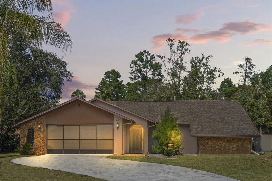 Home sweet home... nice and clean 2/2/2 with a split floor plan is situated on a corner lot in a neighborhood that's located conveniently near many amenities and THE BUS route.  The main living & dining area features plant shelves, a coat closet and sliders to the Lanai. In the kitchen you'll find pretty stone counter tops & back splashes, an eat-in dining nook with several windows for light/views, and a door to the covered screened lanai that overlooks the privacy fenced back yard featuring a nice sized open pavered patio. Inside, the master suite features a walk-in closet, linen closet, 2 sinks with a vanity counter and an oversized step in shower. The Guest bedroom also has a walk-in closet. The guest bathroom has a tub/shower combo and a linen closet. There's a small walk-through room just inside from garage that could be a work/project or inside storage space. The spacious 2 car garage features privacy screens, auto door opener, pull down ladder for attic access, laundry area, sprinkler system timer, and bonus custom hurricane shutters. Some of the windows are newer.. Roof new Oct. 2016. A/c new Sept. 2012. NO HOA in this community, former community HOA has been dissolved. For those that aren't familiar with the area... there's lots of restaurants, shopping, banking, and medical. Hernando County boasts a non commercialized coast line with public parks, beaches, boat ramps, marina's, fishing piers... Enjoy sunsets, picnics, swimming, fishing, boating, kayaking, canoeing, paddle boarding... look up the local attraction Weeki Wachee, Rogers Park, Jenkins Creek, Linda Pedersen, and Pine Island beach at the Gulf of Mexico.