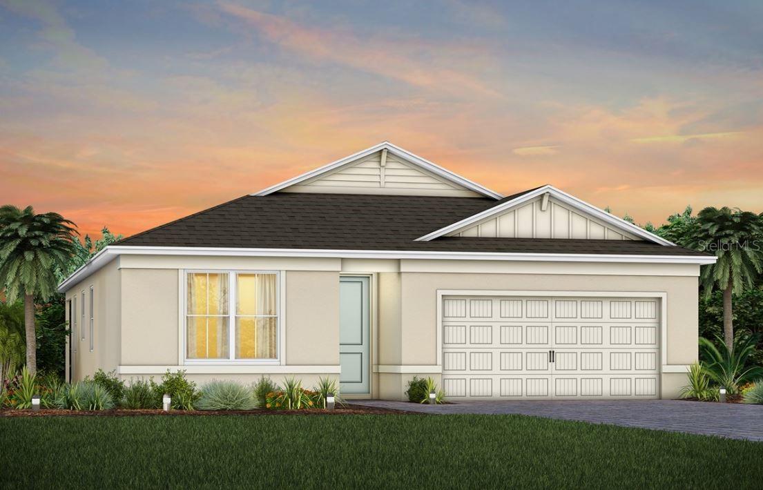 Under Construction. Anticipate the arrival of Pulte Homes at Bridgewalk, offering new construction single-family homes. Experience the charm and secluded ambiance of this boating community and relish in the ease of reaching Lake Nona's celebrated shopping, dining, and entertainment. Offering a variety of amenities including sports courts, a private boat launch, and more. Now Selling Onsite with 3 Models Open Daily.
Welcome to your dream home – the Highgate by Pulte. This stunning new construction features 4 spacious bedrooms, 2 luxurious bathrooms, and a 2-car garage. With its open-concept design, the kitchen, café, and gathering room seamlessly flow together, leading to a serene covered lanai and private backyard, perfect for entertaining or relaxing in privacy. The chef-inspired kitchen is equipped with Built-In Whirlpool stainless steel appliances – including a refrigerator, a convenient walk-in pantry, and a large center island ideal for meal prep and socializing. It’s complemented by elegant Dana White cabinetry, Lagoon quartz countertops, and a charming decorative tile backsplash, with an upgraded sink, faucet, and pendant lighting pre-wiring for added luxury. The private Owner’s Suite includes a large walk-in closet and a spa-like en suite bathroom featuring dual sinks set on a Blanco Maple quartz-topped vanity, a private water closet, and a frameless glass-door walk-in shower. Three additional bedrooms, a second bathroom, and a spacious laundry room are thoughtfully positioned at the front of the home, ensuring ample privacy and space for the whole family. This expansive home is filled with professionally curated design selections, including Coastal exterior finishes, pavers at the driveway and lanai, thoughtfully placed gutters, and epoxy finish garage floor. Inside, enjoy 8' interior doors, brushed nickel hardware, tray ceiling at gathering room, and Shaw Brand Wood-Look Luxury Vinyl Plank flooring in the main living areas. Bathrooms and laundry spaces are accented with stylish ceramic tile, while plush, stain-resistant, carpet by Shaw ensures comfort in the bedrooms. For added convenience and peace of mind, the home includes smart doorbell and thermostat technology, LED downlights, and a host of modern amenities to fit your lifestyle. For the finishing touch, this home is complete with 2” faux wood blinds and washer/dryer for added convenience from move-in day and beyond! This expansive Highgate home offers the perfect balance of comfort, style, and functionality – schedule your tour today!