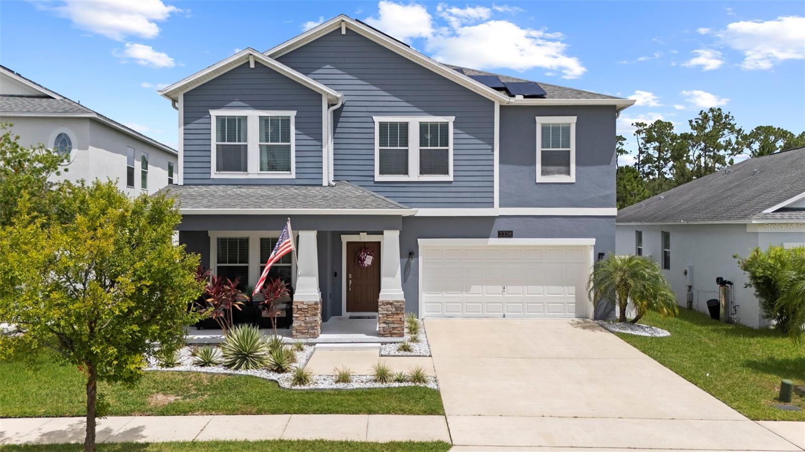 Welcome to Harmony, where everyday living is surrounded by serene landscapes and small-town charm! This beautifully FULLY UPGRADED 4-bedroom,3-bath POOL home offers the perfect blend of luxury, comfort, and functionality. This home was the BUILDER MODEL. That means every single detail and upgrade the builder offered was installed on this home.
Step inside to find wood-look tile throughout the main living areas, timeless crown molding, and fiber optic connectivity to support all your modern tech needs. The open-concept layout flows seamlessly from the gourmet kitchen—complete with a large island, epoxy countertops, stainless steel appliances, ample cabinetry, and a butler’s pantry—into the spacious great room, perfect for entertaining.
Enjoy the Florida lifestyle with your very own screened-in pool, fully fenced yard, and private outdoor retreat. Upstairs, a versatile loft/flex space offers additional room for lounging, working, or play.
The primary suite provides a peaceful escape with an en-suite bath that includes dual sinks, an oversized walk-in shower, a garden tub, and a walk-in closet conveniently connected to the laundry room.
This home is packed with thoughtful upgrades, including solar panels and a high-efficiency Jandy variable-speed pool pump to keep utility costs down. A 25-year maintenance/service warranty and a 10-year roof warranty are included for added peace of mind.
Living in Harmony means access to an impressive list of community amenities: golf at the Harmony Golf Preserve, fishing at Buck Lake, bike trails, walking paths, splash pads, playgrounds, electric car charging stations, fitness center, and two resort-style pools. Plus, top-rated schools are just minutes away.
Solar panels are only $224 per month and average utility bill is $50. That means your average bill is about $275 - that's low for 3,000SF!
Don’t miss your opportunity to live in one of Central Florida’s most desirable communities—schedule your showing today and discover the perfect blend of modern luxury and natural beauty!