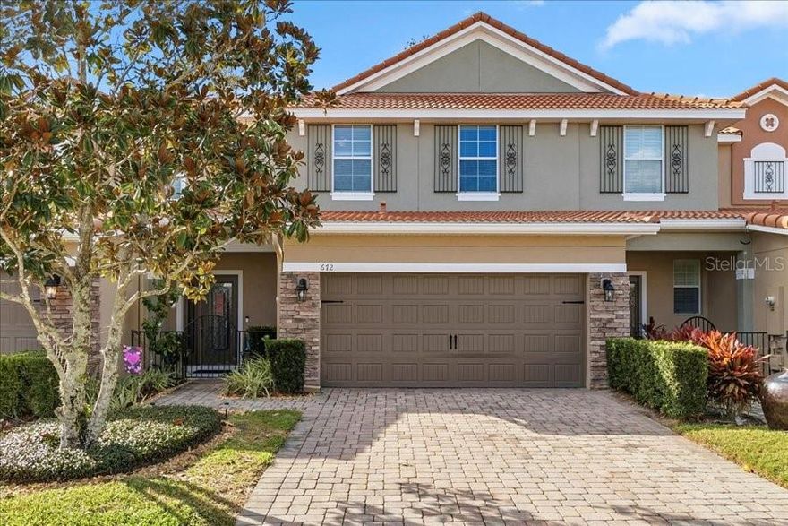 Welcome to this stunning 3-bedroom, 2.5-bath townhome located in the gated Terracina at Lake Forest community, where comfort meets convenience. This home features a bright, open-concept layout with a spacious family room that flows seamlessly into the kitchen and breakfast area, perfect for both everyday living and entertaining.

The oversized kitchen is a true highlight, showcasing granite countertops, stainless steel appliances, a high breakfast bar, and a large center island offering exceptional prep and storage space. The breakfast area opens to a covered lanai with no rear neighbors, providing peaceful, wooded views and added privacy.

Upstairs, you’ll find two well-appointed bedrooms and a full bath, along with a luxurious primary suite featuring a tray ceiling, walk-in closets, and a spa-like en-suite bath complete with dual vanities, a soaking tub, and a separate shower. For added convenience, the new washer and dryer are located upstairs near the bedrooms.

Residents enjoy access to resort-style amenities, including a clubhouse, fitness center, pool, and walking trails. The freshly painted exterior, 2025 refrigerator and water heater, and prime location near top-rated schools, shopping, dining, and major highways make this home truly move-in ready.

A rare opportunity to enjoy luxury living in a serene yet highly accessible setting.