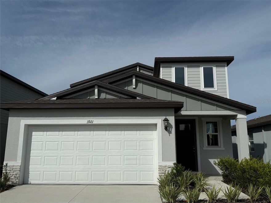 Brand new, energy-efficient home available NOW! Be the first to live in this home. This home's first-floor primary suite ensures everyone has their own private space. The second floor offers a spacious loft that can be configured as a work or playroom to best suit your family's needs. Located in the master-planned community of Park East. Less than a mile away from I-4, this community also offers easy access to Lakeland and Tampa. Residents can enjoy the community’s amenities which include a cabana, resort-style pool, sport court, and playground. Call today to schedule your tour.