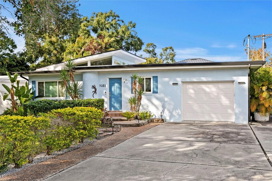 Welcome to this Mid-Century Modern, single-story, home in Beach Park. This updated and move-in ready, Pool home is located on a Corner Lot with great natural lighting, beautiful wood floors, built-ins and a 1 Car Garage. The home offers 3 Bedrooms and 3 full Bathrooms, flex space overlooking the pool and patio, separate living room, dining room and laundry room. The open and inviting living room features a vaulted ceiling with beams and wood paneling, wood burning fireplace and built-in shelving. The living room leads to the open dining room and looks into the kitchen. The kitchen offers ample storage space, induction cooktop, range hood, built-in Miele Espresso maker, built-in oven and convection microwave. The primary suite overlooks the pool and patio area and features a walk-in closet with custom shelving. The pool and patio area offer a covered retreat with outdoor sink and storage, covered dining area and seating areas, wood decking and pavers. Perfect for entertaining, just outside the screened patio is a small garden area and built-in firepit.  Well maintained and cared for, this home also has a newer pool pump, pool heater and pool resurfacing along with a fenced yard and reclaimed water for irrigation. Recent upgrades include impact windows (2023), impact garage door (2023), new front door (2023), new A/C ductwork (2023), new insulation (2025), new HVAC (2020), new roof (2021), and wired for a whole house generator. Conveniently located to major roadways while tucked in quietly on the street. Blocks from dining, shopping and entertaining as well as top rated schools. Call to schedule your private tour!
