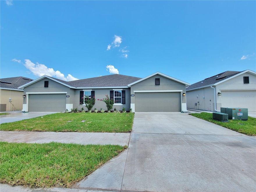 Newer 3 bedroom, 2 bath villa with a 2 car garage in the Cypress Preserve community in Land O Lakes. The main area is lined with
ceramic tile and features an open floor plan. The kitchen is complete with ALL APPLIANCES, an island w/ breakfast bar & a closet pantry. The
MASTER SUITE is spacious with a WALK-IN CLOSET, double sink vanity & WALK-IN SHOWER. The split bedroom plan provides privacy & the
secondary bedrooms share the 2nd full bath. The interior laundry room is convenient, with WASHER/DRYER INCLUDED! Enjoy the privacy of
the covered lanai with a pond view and open grass area. The community features a playground and community pool. ** LAWN CARE INCLUDED!! ** Sorry, no pets. ** AVAILABLE NOW!!