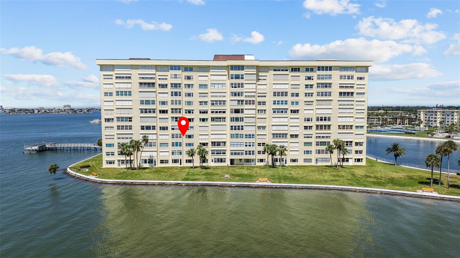 Welcome to Sea Towers – a 55+ Waterfront Community
Enjoy beautifully maintained grounds and wide-open views of the Intracoastal Waterway and Gulf of Mexico. With incredible sunsets, boating activity, fishing from the dock, cooking on the multiple grills or relaxing by the community pools, this resort-style setting has it all. Residents enjoy shuffleboard, tennis, pickleball, a clubhouse with activities, and walking paths along the water. This is the perfect location, just minutes from gorgeous beaches to relax, soak up the sun, splash in the Gulf and enjoy the sand between your toes. Shopping, dining, music and the area’s busiest waterfront American Legion are right around the corner.
This 1-bedroom, 1-bath condo offers stunning water views and breathtaking sunsets. The fully remodeled kitchen has been opened up for modern living and entertaining. The large primary bedroom has water views, a walk-in closet, sitting area, and en-suite bathroom. The sitting area makes for a cozy nook, a perfect space for a desk, reading chair, or chaise lounge to soak in the views. Hall closets offer great space for extra storage. Hurricane impact windows installed in 2019. Laundry room on the same floor as unit along with an owner storage closet. This is a move-in-ready condo just waiting for you!