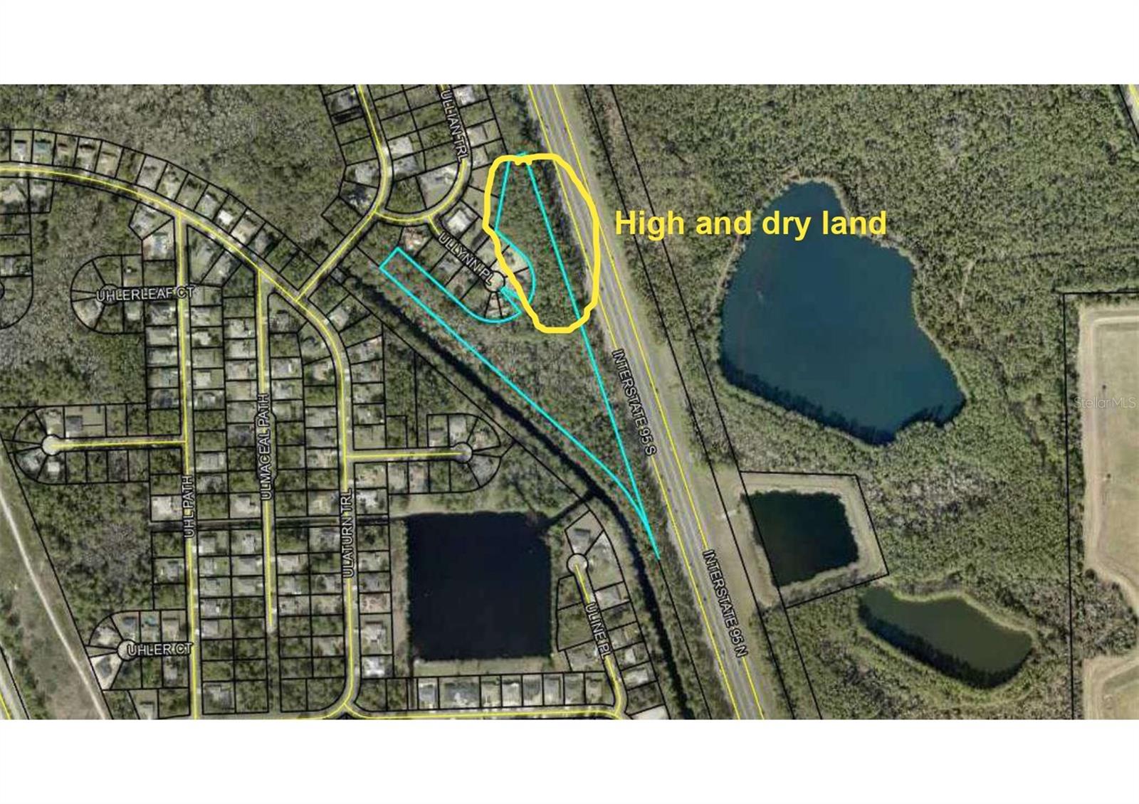 Rare opportunity to own a 7 acres lot in Palm Coast Along I- 95.
Currently zoned EST-1.Someone can build a residential home and have all city utilities on the property.
Lot has a high and dry area along the highway I-95 and potentially can be rezoned for commercial use to host the highway bill board.