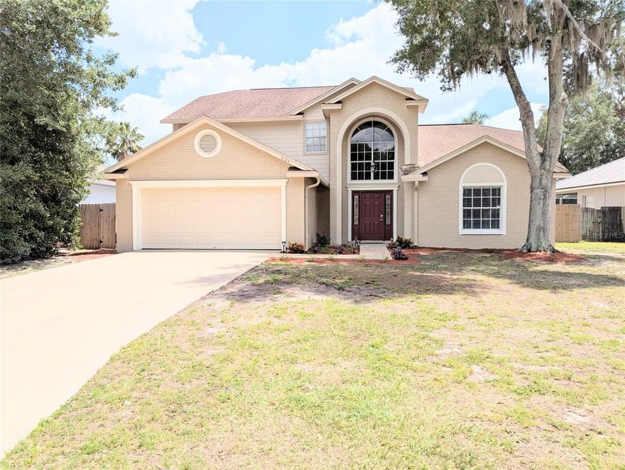 Welcome to this beautifully renovated 4 bedroom, 2.5 bath pool home plus large office that perfectly blends modern upgrades with timeless elegance. Conveniently located and thoughtfully redesigned from top to bottom, this home is truly turn-key and ready for its next owner.
Step inside to a grand foyer featuring a breathtaking 10 foot chandelier and a gorgeous red oak staircase with rod iron decorative spindles that makes a lasting first impression overlooking the living room with a cozy fireplace. Just off the entry, you’ll find a spacious private office with elegant French doors-perfect for working from home.
The heart of the home is the brand-new kitchen, showcasing stylish cabinetry, sleek quartz countertops, and new appliances- designed for both everyday living and entertaining.
The main-level master suite offers a private retreat, complete with oversized closets and a spa-like bathroom featuring a jacuzzi tub, glass-enclosed shower, and separate his-and-hers spaces.
Upstairs, you’ll find additional generously sized bedrooms and updated spaces throughout. Enjoy peace of mind with a new A/C unit upstairs, fresh interior and exterior paint, and brand-new flooring throughout the entire home.
Step outside to your own backyard oasis with a sparkling pool-perfect for relaxing or hosting gatherings year-round.
Additional highlights include a 2-car garage, ample storage, and a layout designed for comfort and functionality. An irrigation system adds a nice plus for landscaping and brand new siding on the entire top story of the home.
This home truly has it all-style, space, and upgrades galore.