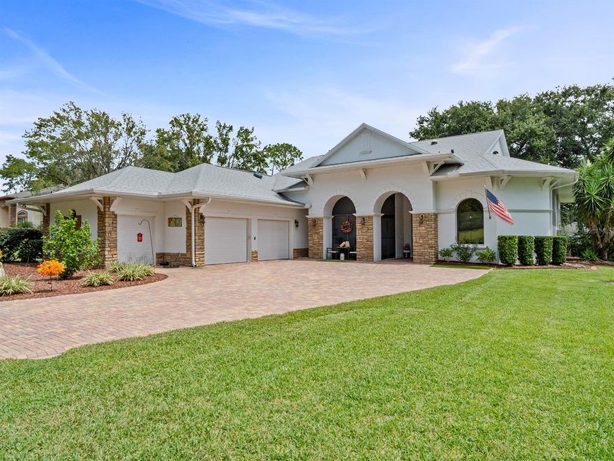 WOW,WOW,WOW... this country sheek home is ready for its new owners! Located on the 11th fairway of the Harbor Hills golf course, in the GUARDED GATE community.  4 bedrooms, 3 full baths, split plan home with an OVERSIZED 2 car garage and a SEPARATE golf cart garage space. UPGRADES GALORE, that is absolutely TURN KEY! As you enter the home notice the REAL HARDWOOD FLOORS, DOUBLE SIDED smokeless gas FIREPLACE. The chef's kitchen features CAFE appliances and a smart Samsung 4 door refrigerator. The upgraded lighting chandeliers have hidden fans in 5 of the rooms. NEW tankless water heater, ROOF is 2022, 3 HVAC units replaced 2020.  Florida room with SUMMER KITCHEN that includes GE monogram refrigerator, ELECTRIC shades on a remote, ceiling fans and 2 french air splitters. Front SCREENED porch,  WHOLE HOME generator, water softener and a transferable 4 year whole home warranty!! Shopping, restaurants are 10 minutes away in the fabulous Village Squares.  This home is a MUST see, make your appointment today!!