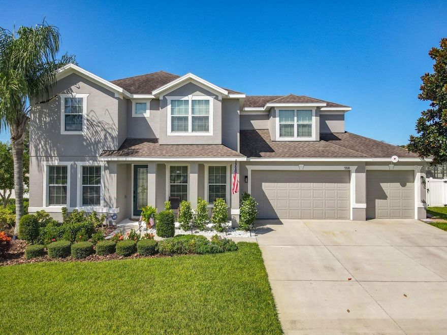 Spacious 4-bedroom, 3-bath pool home located in the Maudehelen community of Apopka. This two-story residence offers over 2,600 square feet of living space with a functional layout. The main level includes formal living and dining rooms, a large family room, and an open kitchen featuring granite countertops, 42" espresso cabinets, stainless steel appliances, and a center island. A breakfast nook adjoins the kitchen and overlooks the family room.
The second floor features an oversized owner’s suite with dual walk-in closets and an en-suite bath including a soaking tub, separate shower, and dual vanities. Three additional bedrooms and an upstairs laundry room provide convenience and flexibility.
The backyard is designed for outdoor enjoyment, featuring a covered lanai and a screened-in, in-ground pool with a spacious deck area ideal for lounging or entertaining. The fully fenced yard offers privacy and room for recreation or pets.
Additional features include a three-car garage and energy-efficient windows. Located on a quiet street near parks, schools, shopping, and major highways including SR 429. Nearby natural attractions include Wekiwa Springs State Park, Lake Apopka Wildlife Drive, and downtown Apopka.