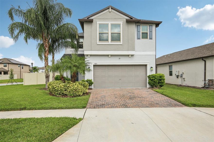 FULLY UPGRADED...SOLAR PANELS...LOT OF SPACE....LARGER LOT...EV CHARGING PORT...2 COMMUNITY POOLS...WATER SOFTNER...TINTED WINDOWS...CLOSE TO EVERYTHING... Modern, Spacious Family Home Designed for Living and Gathering

Built very recently (around 2021) and offering roughly 2,775 sq ft of living space, the home at 8651 Winning Fields sits squarely in the modern-family tier of New Port Richey housing: a clean, two-story plan that balances generous private quarters with expansive shared rooms designed for everyday life and entertaining. Public records and listing sites show the home’s size and year of build, which are important because a newer construction like this typically brings contemporary floor plans, energy-efficient systems, and low immediate maintenance — all huge practical advantages for a family. Its newer construction means energy efficiency and low maintenance, while the community offers added amenities and outdoor lifestyle perks. Altogether, the property shines as a modern family home designed for both everyday living and entertaining.