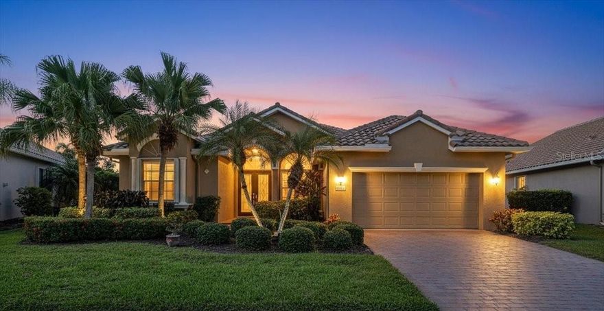 Welcome to Cascades at Sarasota, a premier gated 55+ community offering true maintenance-free lawn and landscape, resort-style living. The HOA provides exceptional value, covering private roads, a 25,000-square-foot clubhouse, resort amenities, internet, cable, lawn and landscaping maintenance, irrigation, lawn and landscape pest control, alarm monitoring, and more—allowing you to enjoy a worry-free, vacation-like lifestyle every day.
As you arrive, you’ll appreciate the home’s attractive curb appeal with manicured landscaping, tile roof, paver driveway and walkway, screened porch, and elegant stained-glass double entry doors. Inside, soaring ceilings, crown molding, and architectural details create a light, bright, and welcoming atmosphere. The foyer is filled with natural light from the decorative stained-glass doors and transom, complimented by detailed tile flooring.
This well-designed home offers 3 bedrooms plus a den and 2 baths with inground spa, providing flexibility for guests, hobbies, or a home office. The open floor plan features tile flooring in the main living areas and laminate flooring in the bedrooms for easy maintenance. Recent updates include a freshly painted interior, new light fixtures and ceiling fans throughout, and custom built-ins in all bedroom closets as well as the pantry.
Perfect for entertaining, the home offers multiple living and dining spaces that flow seamlessly to the expansive covered lanai. Enjoy outdoor living with an oversized screened enclosure and a fully renovated inground spa featuring a new filter and spa heater, all set on a private lot.
The kitchen is equipped with granite countertops, tile backsplash, breakfast bar, and ample cabinetry, opening to the great room and breakfast area for everyday living. Formal living and dining rooms provide additional space for hosting, with the dining room featuring a tray ceiling and plantation shutters.
The split floor plan ensures privacy, with the primary suite serving as a true retreat. It features a decorative vestibule entry, tray ceiling, crown molding, plantation shutters, walk-in closets with custom built-ins, and a den area with built-in desk and cabinetry area. The ensuite bath includes dual vanities with new countertops, a walk-in shower with frameless glass door, and a separate soaking tub. The guest bath has also been updated with new countertops.  
Another extra is the accordion style hurricane shutters on windows and doors allowing for easy and quick preparation. 
Additional improvements include a new GE refrigerator and dishwasher, cleaned air handler and ductwork with sealed ducts, added insulation for enhanced comfort, updated window treatments, and a freshly painted front screen enclosure with new screening.
Living in Cascades at Sarasota is vibrant and active. Residents enjoy a dedicated lifestyle director and a full calendar of events. Amenities include a stunning 25,000-square-foot clubhouse, indoor and outdoor resort-style pools with spa, state-of-the-art fitness center, yoga and aerobics studio, six Har-Tru tennis courts, pickleball courts, bocce ball, arts and crafts rooms, billiards, library, and more. Ideally located near UTC Mall, dining, shopping, and entertainment, and just a short drive to downtown Sarasota, St. Armands Circle, Lido Key Beach, and surrounding Gulf beaches.