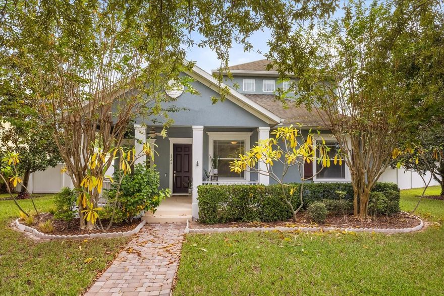 Welcome to 6846 Helmsley Circle in beautiful Windermere, FL! This stunning 5-bedroom, 3-bathroom home is situated on the largest lot in the neighborhood, offering over a quarter-acre of space with two expansive backyards. Imagine the possibilities—perhaps a pool or even a pickleball court! The home boasts two primary suites, one conveniently located on the main floor and another upstairs, catering to versatile living arrangements. Spanning 2,555 square feet, the interior is both spacious and inviting. The open kitchen, equipped with stainless steel appliances, seamlessly connects to a kitchenette opening up to a large family room, perfect for entertaining. In addition to the second primary suite upstairs you will find a spacious loft versatile for your needs. You won't find any carpet in this home, upgraded tile and LVP throughout. Outside, relax on the porch with peaceful views or take advantage of the community's amenities. Rear loaded attached garage! Located in Horizon West, this home offers pond and conservation views right from the front, all while being just a stone's throw away from Disney, retail, shopping, and dining. This listing is a must-see for anyone looking to embrace modern living with ample outdoor space! Come make this yours.