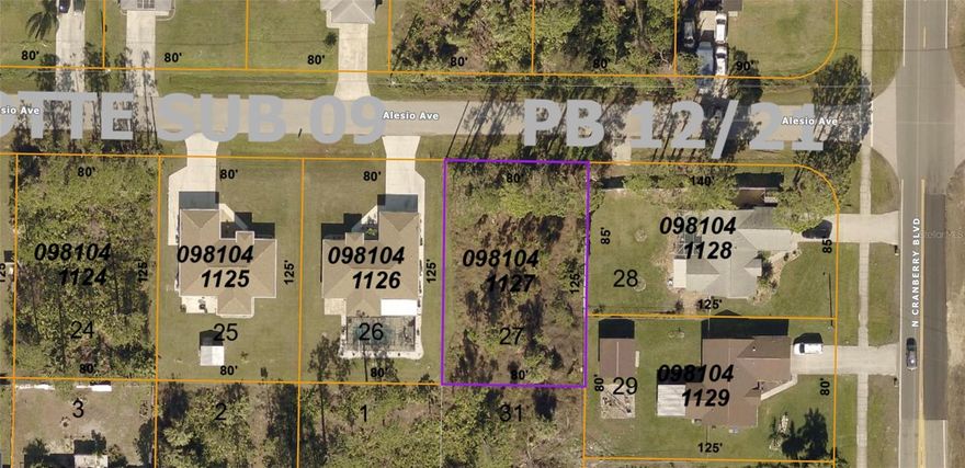 Residential lot in a super popular growing neighborhood, close to shopping, schools, medical, golf, and a short ride to the Gulf of Mexico. This is NOT in a flood zone NOR in a scrub jay zone. With SOUTHERN EXPOSURE to the back for your POOL! Build your dream home on this lot and give yourself a little elbow room & privacy. Don't miss the opportunity!