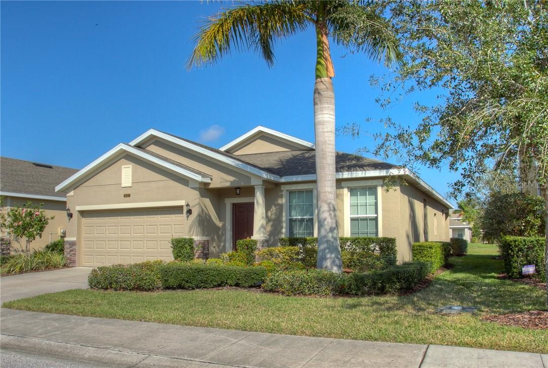 6 month lease available June 2025. Palmer Oaks, a gated community at the edge of South Sarasota's Palmer Ranch - close to I-75 and 5 miles to the white sands of Siesta Key beach. Built in 2011 by D R Horton, this three bedroom/two bath/two car garage home overlooks a pond and fountain. Spacious living room/dining room with new Luxury vinyl plank flooring as you walk through the front door. New upgrades such as LVP flooring in the living/dining room and a large custom closet in the Master bedroom. Relax and entertain in the combined family room and kitchen area with 18” ceramic tile floors, maple wood cabinets, granite countertops, stone backsplash and center island. Both bathrooms have granite countertops and there are dual sinks in the master bath. Two additional bedrooms and the lanai overlooking the pond create plenty of living space. Full size washer and dryer. The heated community pool is located nearby. Palmer Oaks is a maintenance free community conveniently located close to shopping, restaurants, markets, I-75, the Legacy Biking Trail and the world-famous Siesta Key Beach. This beautiful home is the perfect location for your Florida get a way. Available now for 6 months or longer. This home is a 3 month minimum rental. Tenant to pay utilities on a 6 month + lease.