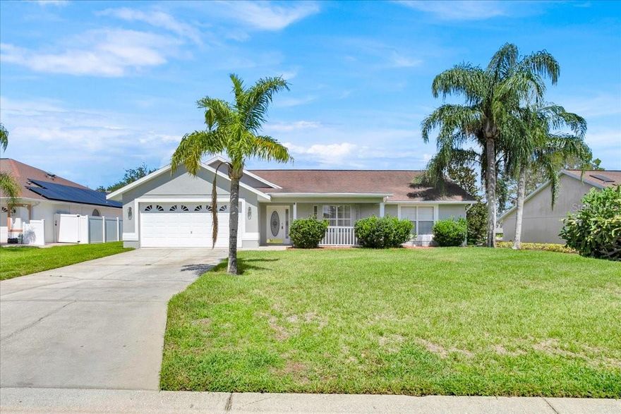 Must see this beautiful 4 bedrooms, 2 baths, home. Amazing pool with Spa and plenty of covered lanai make it a spacious area for entertaining. Ample patio area as well. The inside of the house has a great layout with a formal living room, separate formal dining room, large family room, spacious kitchen, and split bedrooms. On one side of the house, you have the master bedroom in-suite and on the other side of the house, you have 3 bedrooms and bathroom #2. Easy access to the pool from the master bedroom with pool bathroom access. You also have access to the pool from the Family room, formal dining, and even through the kitchen window. A very large laundry room comes stocked with a full-size washer and full-size dryer, also included. The A/C unit was installed just less than 6 years ago! The kitchen and bathrooms have just been renovated with new cabinets and granite countertops. The property just got completely painted inside and the pool deck was also freshly painted. The rental fee also includes the pool & lawn care, making this a hassle-free rental! Enjoy the 2 Car Garage plus an extended driveway that can hold a few vehicles. Located in the desired area of Champions Gate/Davenport, in Central Florida. Close to major highways and shops. Do not let this one slips you by and make an appointment to see it TODAY!!