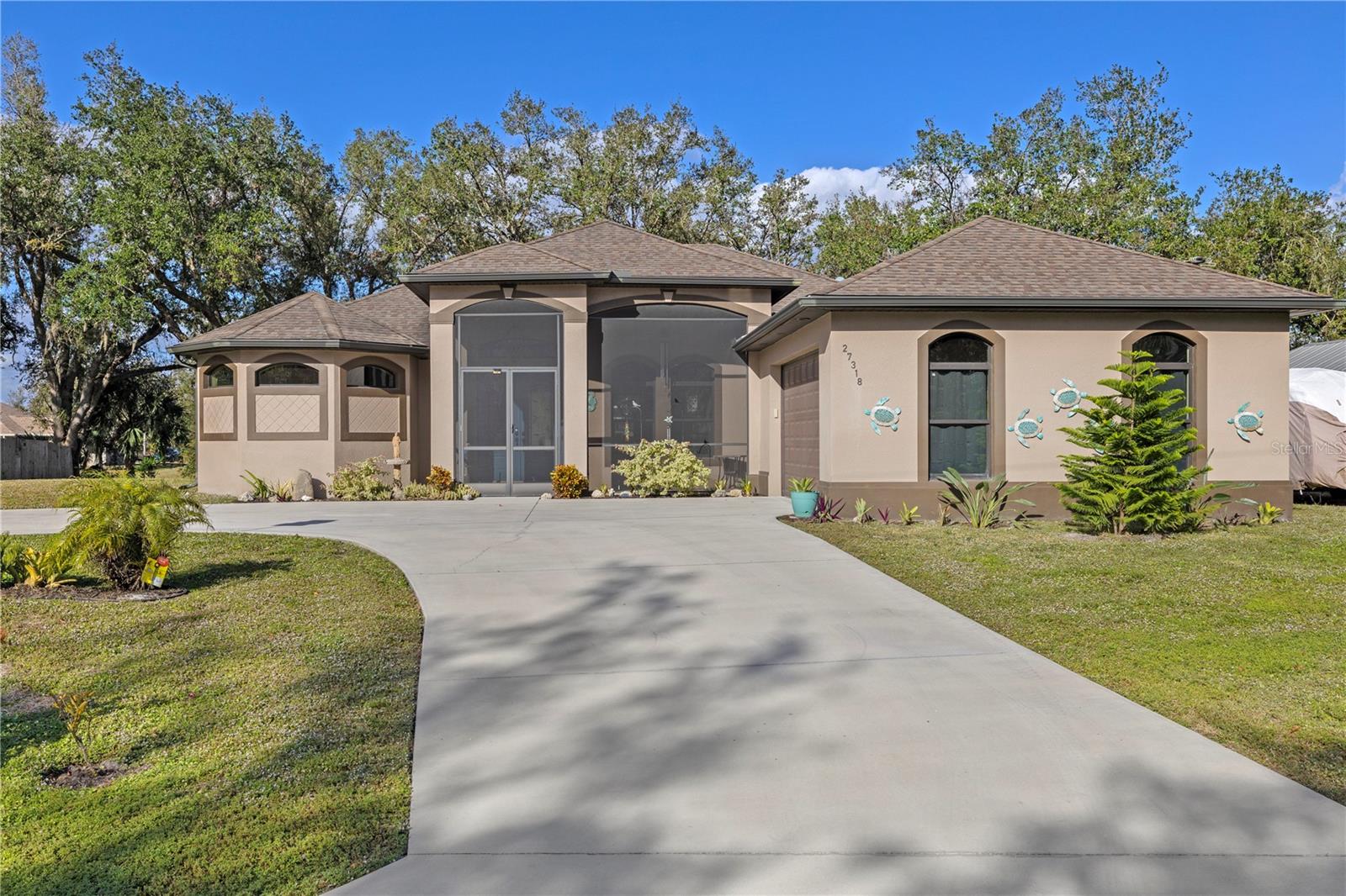 TURNKEY WATERFRONT HOME: Welcome to your dream waterfront home! NO FLOODING / NO HURRICANE DAMAGE & INSURANCE has actually GONE DOWN over the past 12 months. This stunning 2,157 Sq. Ft. residence boasts 3 spacious bedrooms (split Floor Plan) and 2 beautifully designed bathrooms, all crafted with rich, warm tones that enhance the home’s inviting atmosphere. The open concept floor plan showcases luxurious Travertine floors and high-end finishes throughout, highlighting the pride of ownership in every detail. A few of the many features include: Surge protection and solar attic fans for energy efficiency; A New 7K boat lift for easy access to the river; Indoor/ Outdoor Remote Controlled Surround Sound; 68 LED recessed lights that brighten every room; Smart home technology for modern convenience; Custom cabinetry throughout the home; Outdoor summer kitchen under a canopy of mature oak trees, with views of the scenic Peace River. Step outside to discover your own private oasis. The sparkling pool offers breathtaking views of the river, while the mature live oaks provide shade and a sense of tranquility, making this space perfect for relaxation and entertaining. The life style of the Peace River, means endless opportunities for outdoor adventure. With over 100 miles of river leading into Charlotte Harbor, you can fish for bass, snook, catfish, and tarpon, enjoy canoeing, or even spot manatees and dolphins in their natural habitat – all just steps from your door. Experience life on the water – welcome to your new home!