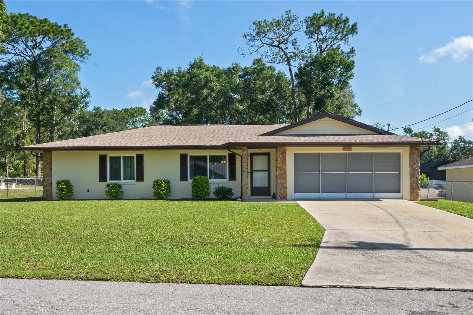 One or more photo(s) has been virtually staged. Welcome to 6491 E Wingate Street, Inverness, FL! Nestled in a prime location just minutes from US-41, this spacious 2-bedroom, 2-bathroom home is a perfect blend of comfort, convenience, and charm. Situated on an oversized 0.44-acre lot, this meticulously maintained residence offers not only privacy and space but also exceptional accessibility to medical facilities, shopping, restaurants, and the vibrant Downtown Inverness scene. Step inside and feel immediately at home with an abundance of natural light that pours through the living spaces, creating a bright, airy, and welcoming atmosphere throughout. The home’s thoughtful layout includes generous bedrooms, bathrooms, and a beautiful Florida Room — an ideal spot for your morning coffee or evening relaxation. It must be noted that the Florida Room has its own Split System Air Conditioning to make the enjoyment even better. Florida Room windows replaced in 2020 – perfect for enjoying the views in comfort and style. New AC system installed in 2019, offering peace of mind and efficient cooling year-round. Roof is 2021 and New Windows on the home in 2024!
Above-ground pool added in 2022 – your private oasis for summer fun and relaxation. Water Softener (2019) and Water Treatment System (2021) – delivering high-quality water for your entire household. Outside, enjoy the benefits of a nearly half-acre lot, providing ample space for gardening, entertaining, or simply enjoying the Florida sunshine. Whether you're planning to add a workshop, park your toys, or expand outdoor living, this property offers the flexibility you need. Location, Location, Location! Convenience is key — and 6491 E Wingate delivers: Quick access to US-41, making commuting a breeze. Close to Inverness’s top-rated medical providers. Minutes to retail shops, local dining favorites, and essential services. A short drive to the historic charm and community events of Downtown Inverness. This beautifully maintained, move-in ready home offers a rare combination of modern comfort, timeless charm, and unbeatable location. Don’t miss your chance to make it yours — schedule your private showing today!