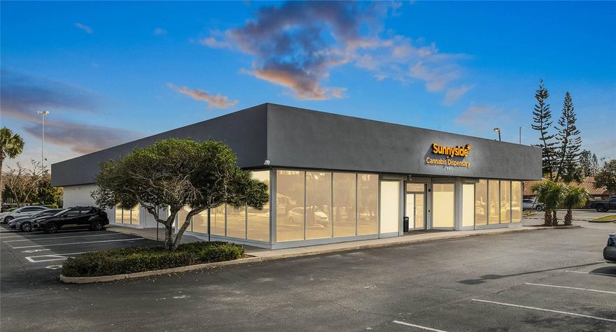 Free Standing retail building occupied by Sunnyside Cannabis