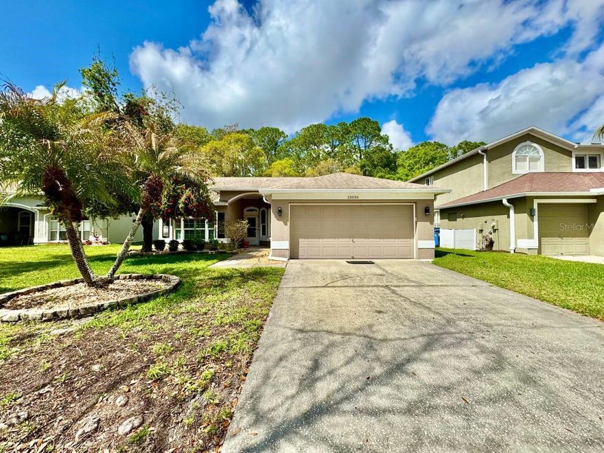 Located in the gated community of The Eagles, this well-maintained home offers comfortable living with peaceful natural views and no rear neighbors. Enjoy beautiful sunset views from the backyard while relaxing in a private outdoor setting. Inside, the home features an open layout with vaulted ceilings, abundant natural light, and hardwood flooring throughout the main living areas. The kitchen is designed for both everyday living and entertaining, featuring granite countertops, a center island, stainless steel appliances, a breakfast bar, a wine fridge, and a stylish backsplash. The spacious living area opens through French doors to a screened paver patio with plenty of covered seating space and ceiling fans. The outdoor area includes a saltwater pool with a heated spa, an outdoor kitchen, and a large lanai that is perfect for relaxing or entertaining. Pool care is included in the rent, allowing tenants to enjoy the space without the added maintenance. The primary suite offers direct access to the lanai and includes an en-suite bathroom with dual sinks, marble flooring, a frameless glass shower with built-in bench, and a custom walk-in closet. Three additional bedrooms provide generous space and custom closet storage, along with a second full bathroom. Additional features include a washer and dryer, a two-car garage with epoxy flooring and built-in cabinets, and impact windows for added comfort and efficiency. Residents of The Eagles enjoy access to community amenities including parks, playgrounds, and tennis courts, along with convenient access to shopping, dining, and the nearby Veterans Expressway for easy commuting throughout the Tampa Bay area. In addition to the advertised base rent, all residents are enrolled in the Resident Benefits Package (RBP) for $50.00/month which includes HVAC air filter delivery, credit building to help boost your credit score with timely rent payments, utility concierge service making utility connection a breeze during your move-in, and much more! More details upon application. Sorry, no pets. This home is occupied and available starting June 1st!