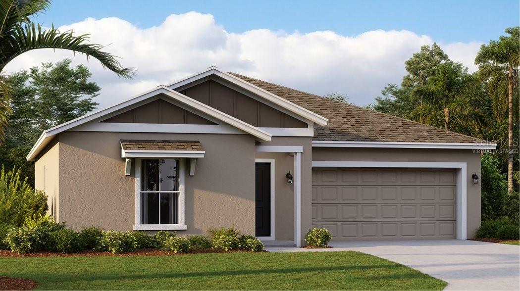 Under Construction. This Dover combines comfort and elegance. It features a spacious family room that connects seamlessly with an inviting dining area and gourmet kitchen, plus a patio for outdoor enjoyment. Two secondary bedrooms. The owner’s suite has with a private bathroom and large walk-in closet perfectly made for restful nights. With “Everything’s Included”, luxury and value go hand in hand. Enjoy connectivity, green building features, plus new energy conscious appliances. Welcome to Meadow Pointe Hidden Ridge! This area features beautiful natural landscapes with plenty of options for outdoor recreation, with several parks and lakes located nearby. Strategically located close to Orlando and theme parks, it is known for its picturesque hills and pristine lakes. Schedule your appointment today!