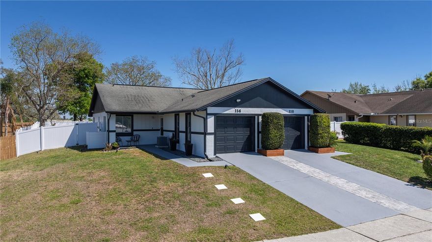 One of the best locations in Orlando with NO HOA! This beautifully fully renovated and move-in ready 2 bedroom, 1 bath duplex offers the perfect opportunity for both homeowners and investors.

The home features a modern open-concept kitchen with new cabinetry and stainless steel appliances (2022), along with major upgrades that provide peace of mind: AC (2025), water heater (2022), septic tank (2023), roof (2007), and more. Interior improvements include vinyl flooring (2022), updated doors, walk in closets, pantry, ceiling fans (2022), and fresh interior paint (2025).

Step outside to enjoy a spacious 15x25 covered patio perfect for relaxing or entertaining plus a fully fenced vinyl backyard for added privacy. Additional upgrades include a new garage door motor (2022) and patio fencing (2025).

Conveniently located with quick access to 408 & I-4, minutes from Universal Studios, MetroWest Golf Club, shopping, dining, and top-rated schools like Olympia High School and Oak Hill Elementary.

Great investment or primary residence; this one won’t last! Schedule your private showing today.