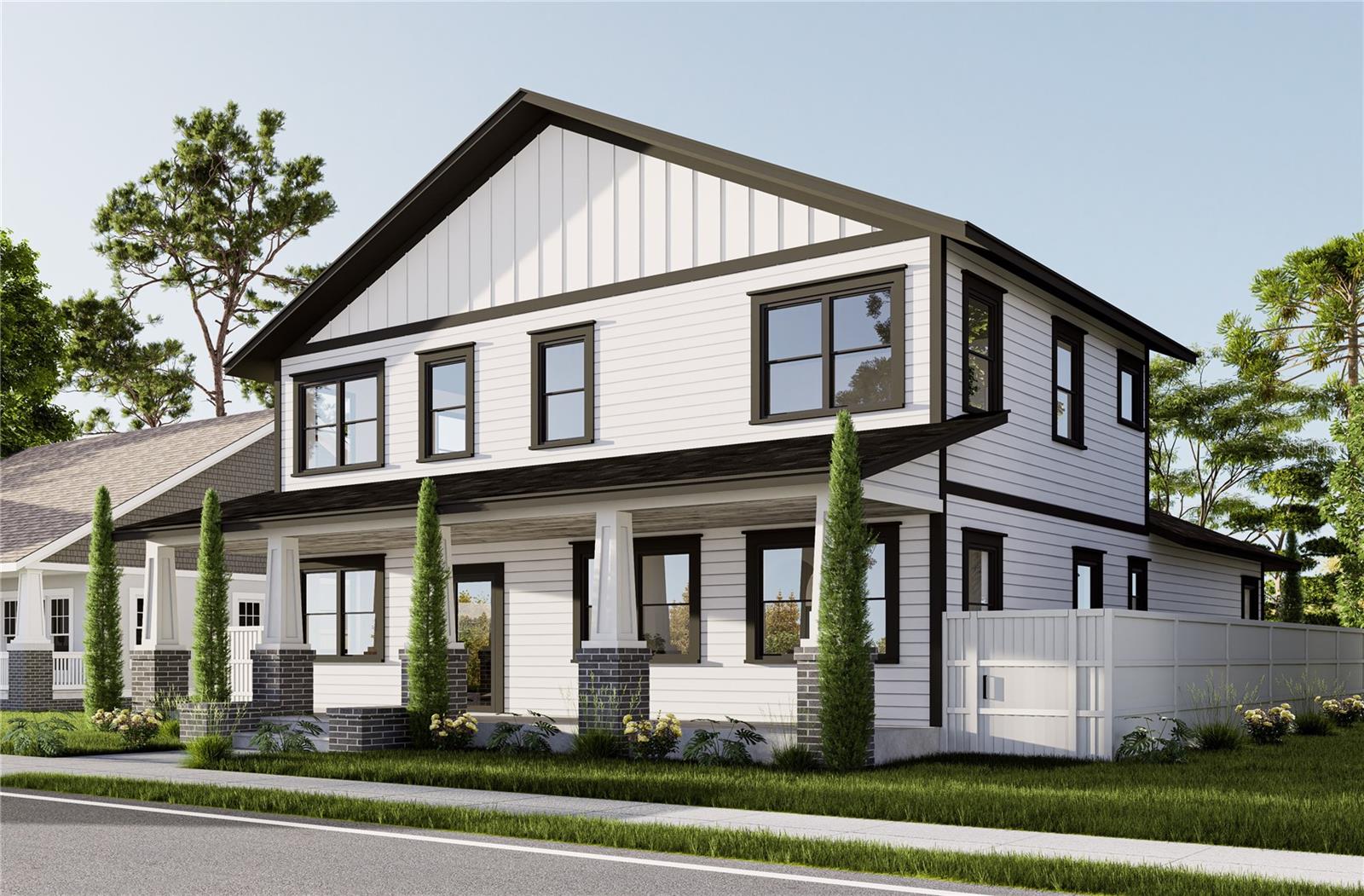 One or more photo(s) has been virtually staged. Under Construction. Welcome to the perfect blend of modern luxury and historic charm! This brand-new 4-bedroom, 4.5-bath home offers 3,461 sq. ft. of thoughtfully designed living space located in the heart of central Tampa Bay. Step inside to find a stunning English Tudor-inspired design paired with a neutral, elegant color palette and French oak hardwood floors. The open floor plan is filled with natural light and designed for both everyday living and entertaining. The chef’s kitchen is a showstopper with custom ceiling-height cabinetry, high-end quartz countertops, a spacious double waterfall island, stainless-steel appliances, and a GAS-ready setup. From here, enjoy direct access to the backyard—perfect for entertaining. A first-floor primary bedroom suite with walk-in closet and en-suite bathroom provides the perfect retreat for guests or in-laws. Upstairs, three additional bedrooms each feature private en-suite bathrooms. The primary suite is a sanctuary with a large walk-in closet, dual-sink vanity, quartz countertops, custom cabinetry, and a luxurious walk-in shower. A versatile upstairs loft adds even more living space, ideal for an office, playroom, or media room. Located in Tampa's rich culture, restaurants, and nightlife, this home also benefits from Tampa’s exciting growth. With no HOA, no deed restrictions, and short-term rental potential, the opportunities are endless. Easy access to I-275 and I-4 ensures quick connectivity across the city. Don’t miss your chance to own a luxury home in one of Tampa’s fastest-growing neighborhoods. Call today for more details and to schedule your private showing!