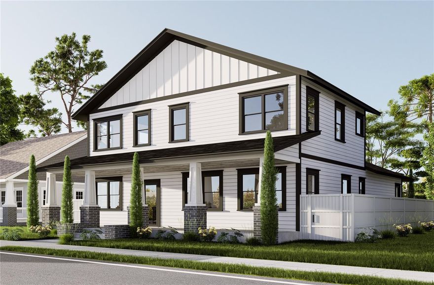 One or more photo(s) has been virtually staged. Under Construction. Welcome to the perfect blend of modern luxury and historic charm! This brand-new 4-bedroom, 4.5-bath home offers 3,461 sq. ft. of thoughtfully designed living space located in the heart of central Tampa Bay. Step inside to find a stunning English Tudor-inspired design paired with a neutral, elegant color palette and French oak hardwood floors. The open floor plan is filled with natural light and designed for both everyday living and entertaining. The chef’s kitchen is a showstopper with custom ceiling-height cabinetry, high-end quartz countertops, a spacious double waterfall island, stainless-steel appliances, and a GAS-ready setup. From here, enjoy direct access to the backyard—perfect for entertaining. A first-floor primary bedroom suite with walk-in closet and en-suite bathroom provides the perfect retreat for guests or in-laws. Upstairs, three additional bedrooms each feature private en-suite bathrooms. The primary suite is a sanctuary with a large walk-in closet, dual-sink vanity, quartz countertops, custom cabinetry, and a luxurious walk-in shower. A versatile upstairs loft adds even more living space, ideal for an office, playroom, or media room. Located in Tampa's rich culture, restaurants, and nightlife, this home also benefits from Tampa’s exciting growth. With no HOA, no deed restrictions, and short-term rental potential, the opportunities are endless. Easy access to I-275 and I-4 ensures quick connectivity across the city. Don’t miss your chance to own a luxury home in one of Tampa’s fastest-growing neighborhoods. Call today for more details and to schedule your private showing!