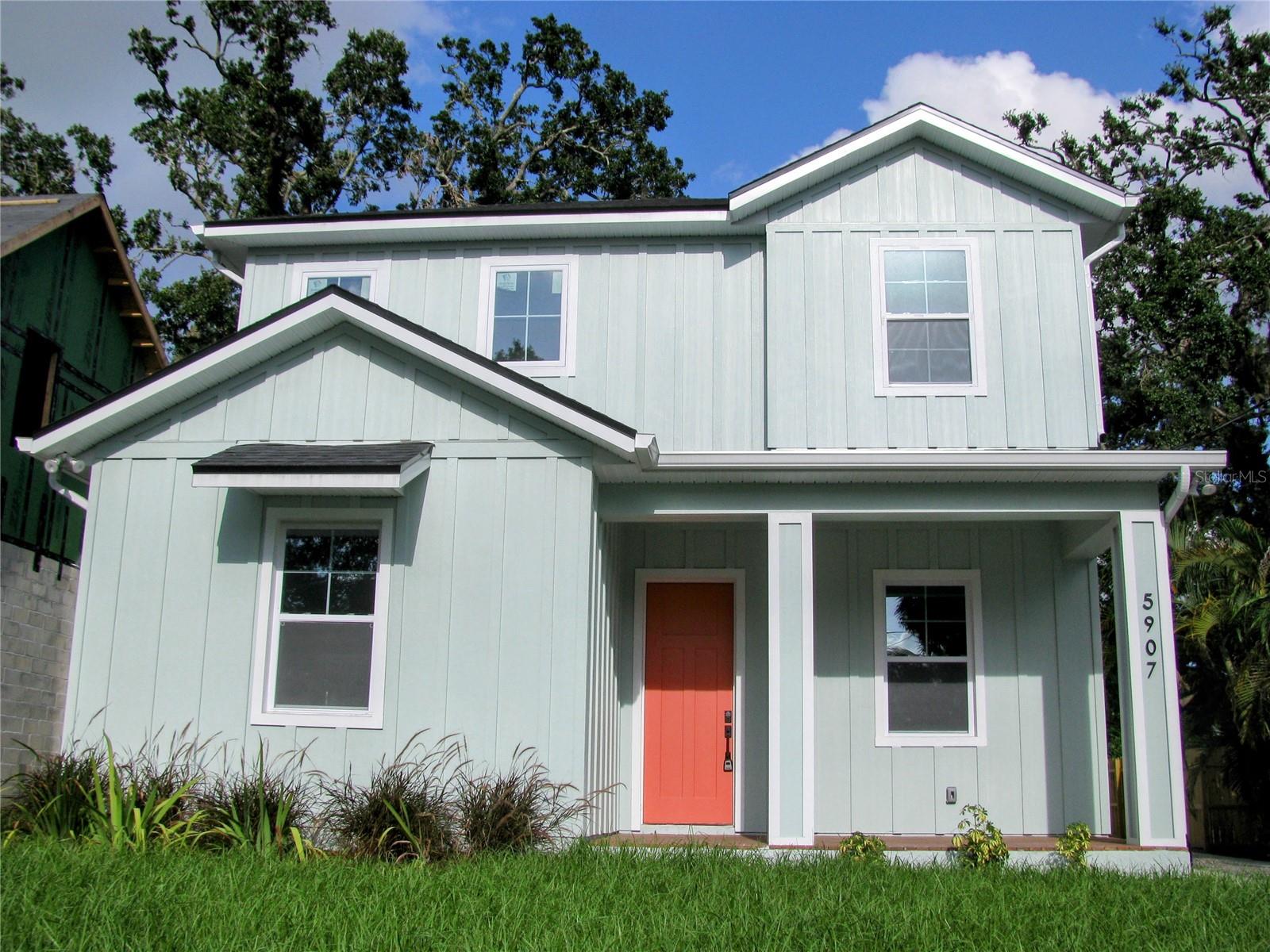 Seminole Heights New Construction. Fantastic Home with open floor plan and a bedroom with bath on first floor. Also extra Living room/Flex room on first floor. Upstairs Loft can be open office, or study area or just hangout. There is an Alley at rear and oversized garage undetached. Oversized lot 50' x 180' with a Chicken Coop! This home is close to St Josephs Hospital, Downtown, I75/ I-275 with easy access to all of Tampa Bay. Ola Park is just a block away and beautiful neighborhood is waiting for you!