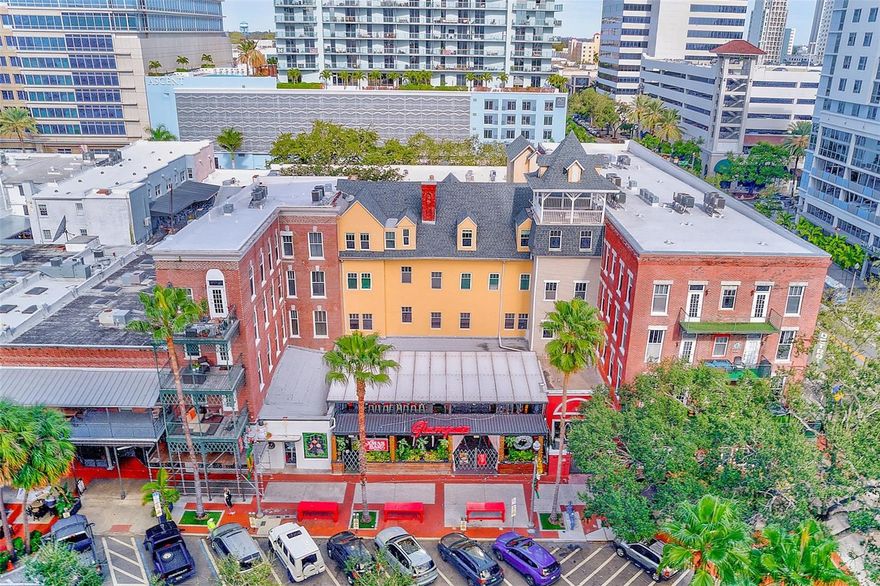 One or more photo(s) has been virtually staged. Experience downtown living at its finest in this charming 1-bedroom, 1-bathroom condo located in the iconic Detroit Hotel, a designated historic landmark built in 1888. Rich in character and ideally positioned in the very center of downtown St. Petersburg, this residence offers an unmatched blend of vintage charm and modern convenience. The condo features hardwood floors, exposed brick, abundant natural light, and a thoughtfully updated kitchen with newer appliances, all contributing to a warm, inviting space with timeless appeal. Step outside your front door and enjoy a truly walkable lifestyle. Nearby attractions include Jannus Live, the St. Petersburg Pier, The Dalí Museum, the Vinoy Resort & Golf Club, the Sundial, Al Lang Stadium, and the USF St. Petersburg campus. You’ll also be minutes from the vibrant dining, shopping, and nightlife along Beach Drive and Central Avenue, including the Edge District and Grand Central District. Multiple waterfront parks are close by for outdoor enjoyment. Commuting and recreation are effortless with the SunRunner bus providing direct access to the beach and the Pinellas Trail located just moments away. Water, trash, and sewer are included in the rent. One small dog or cat is permitted with completed pet screening. A one-time $125 Tenant Processing Fee is due at move-in, in addition to first month’s rent and security deposit. HOA approval is required. This is a rare opportunity to live in a historic building with a premier downtown location and exceptional walkability!