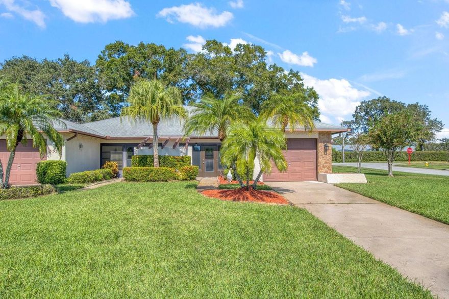 Welcome 3337 Gorse Court! This charming half duplex on a large corner lot offers a wonderful opportunity to own a cozy and updated property in a most desirable community in Highland Lakes of Palm Harbor. As you approach the front entrance, you'll be greeted by a lovely patio, perfect for enjoying your morning coffee or relaxing in the evening. This outdoor space allows you to create your own oasis and enjoy the fresh air. Inside, you'll find several updates that enhance both the aesthetic appeal and functionality of the home. The windows have been recently updated. The kitchen has also been renovated with modern finishes, making it a delightful space for cooking and entertaining. The flooring has been upgraded throughout the house, adding a touch of elegance and comfort to every room. In addition to these updates, the property also features a new electric panel, a newer water heater, and HVAC system just 7 years. A 4 Point Inspection was just completed and the inspection report may be transferred to the buyer for homeowner insurance. Duplex Village II is pet friendly and you are allowed to have a dog here. Highland Lakes offers amazing amenities and value in the best possible location of Tampa Bay! Residents enjoy free golf on 3 private executive courses and free RV or boat storage. There are tennis and pickleball leagues and beginner clinics. There is a club for virtually every interest or hobby and lots of games groups. The main clubhouse & Lake Lodge are the venues for many entertainment and social events and fitness classes. The Arts and Crafts building has a wood shop, art studios and classes. Enjoy quality of life benefits of living within minutes of world-class Gulf beaches, great restaurants & shopping, exciting pro sports, rich cultural resources, two international airports, and highly respected medical services in a near-perfect climate safely above the flood plain in a non-evacuation zone. The best of Florida's lifestyle is waiting for you!