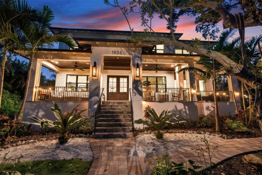 An Exquisite Waterfront Sanctuary of Rare Distinction: A singular waterfront estate spans two combined lots on Coffee Pot Blvd, St. Petersburg's most exclusive enclave of waterfront living. This residence is being sold with two deeded deep water/dock lots, this remarkable property delivers the ultimate expression of refined coastal living. One full waterfront lot has been artfully transformed into a lush, private Secret Garden, creating a resort-style retreat unlike anything else on the market. Architectural elegance unfolds against a backdrop of mature landscaping and open water vistas with direct access to Tampa Bay, and no bridges, making this a dream setting for serious boating enthusiasts. Here, serene outdoor living and sophisticated interiors exist in perfect harmony. Constructed of solid concrete block and thoughtfully designed across more than 5,071 square feet, the residence blends modern luxury with timeless grandeur. Five generously scaled bedrooms each feature ensuite baths, complemented by an additional designer half bath conveniently positioned to serve guests and the pool. Notably, the home offers a primary suite on each level, both capturing sweeping views of Coffee Pot Bayou—an exceptional arrangement that elevates daily living. A stately waterfront office anchors the main floor, while the upstairs primary retreat is enhanced by two expansive dressing rooms, along with an additional bonus office or flex space complete with a wet bar and refrigerator overlooking the water. The open concept living spaces are ideal for both grand entertaining and intimate gatherings. A formal dining room with panoramic Bayou views flows seamlessly into an expansive family room and a chef’s kitchen of uncompromising quality. Wolf and Sub-Zero appliances, quartz countertops, bespoke cabinetry, a substantial center island, dual ovens, two dishwashers, twin walk-in pantries, and a fully appointed butler’s pantry with beverage center, ice maker, and wet bar complete the space. A climate-controlled wine cellar nearby adds a final note of quiet indulgence. Beyond the interiors lies the home’s most enchanting feature: a hidden outdoor oasis. Covered patios, a welcoming front porch, and a tranquil lanai frame a saltwater pool and spa. Beyond, concealed by lush greenery, the Secret Garden reveals itself; an extraordinary sanctuary ideal for peaceful afternoons, elegant soirées, or unforgettable charity gatherings beneath the stars. Additional highlights include a rear-facing two-car garage designed to accommodate a lift, an elevator servicing every level, soaring 10-foot ceilings, custom millwork throughout, a whole home generator, and impact-resistant windows and doors for effortless peace of mind. Perfectly positioned moments from downtown St. Petersburg, the Pier, museums, waterfront parks, and scenic Coffee Pot Bayou, where dolphins and manatees are frequent visitors, this residence offers a lifestyle of effortless luxury. Golf cart to dinner, stroll the water’s edge, or depart for a weekend escape via nearby Albert Whitted Airport. Every element has been carefully curated. Rare, refined, and truly unforgettable, this waterfront masterpiece must be experienced to be fully appreciated.