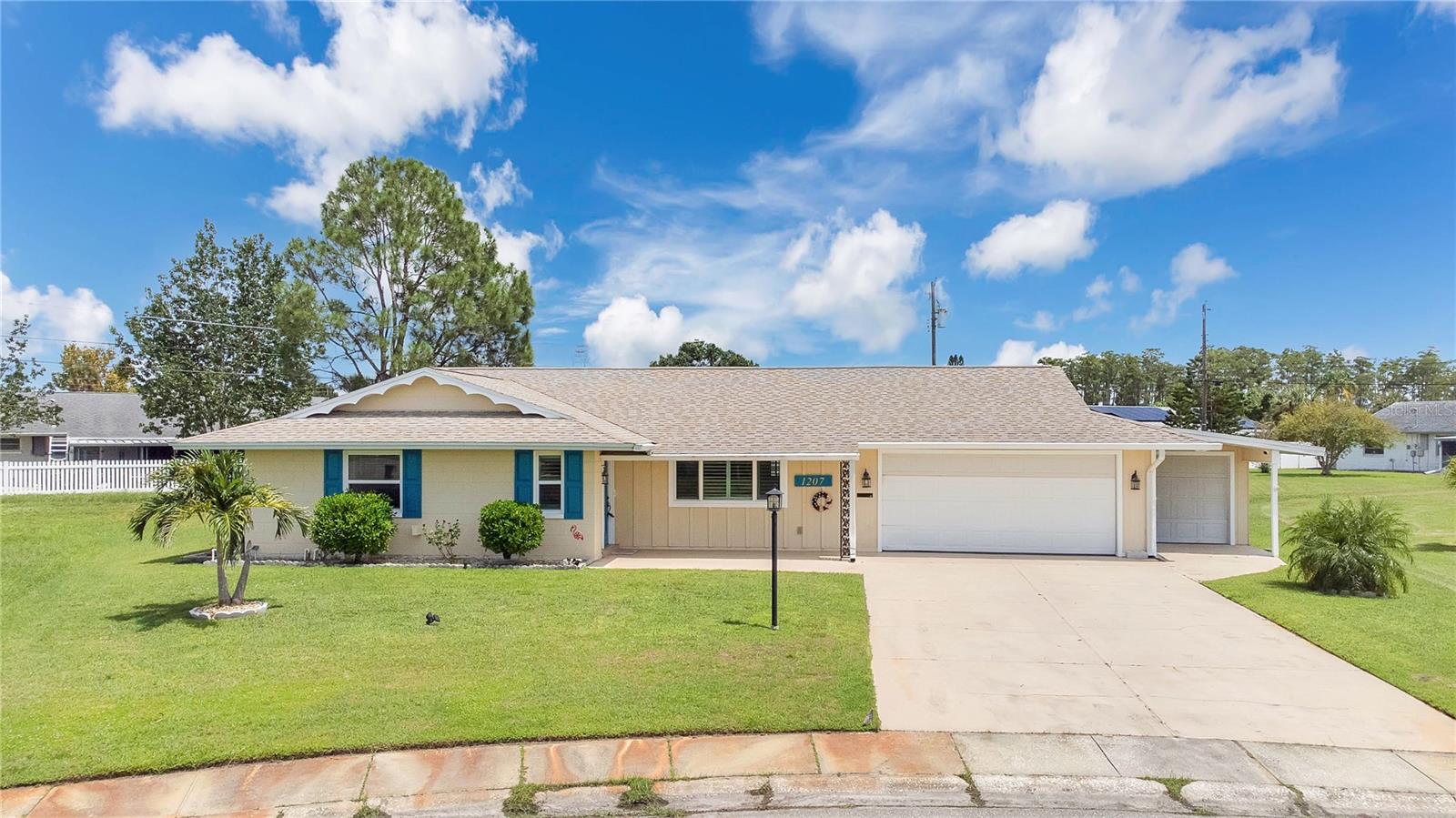 Welcome to this move in ready desirable 55+ community single family home. This lovingly remodeled 2-bedroom, 2-bath residence offers nearly 1,741?sq?ft of comfortable living space plus a host of modern upgrades—all situated on a generous 0.33-acre lot that backs to a quiet cul-de-sac. Located in one of the highest-rated active adult communities, this home provides access to pools, clubs, fitness centers, and countless social activities—all without a heavy HOA burden, only requiring affiliation with the Sun City Center Community Association. Perfectly situated between Tampa and Sarasota, you’re a short drive from airports, dining, shopping, beaches, and professional sports venues—giving you the best of Florida living without the hustle and bustle.
With upgrades both practical and stylish, a prime location, and the comfort of turn-key move-in readiness, 1207 Simmons Way invites you to embrace the relaxed, enrichment-filled lifestyle you deserve.
