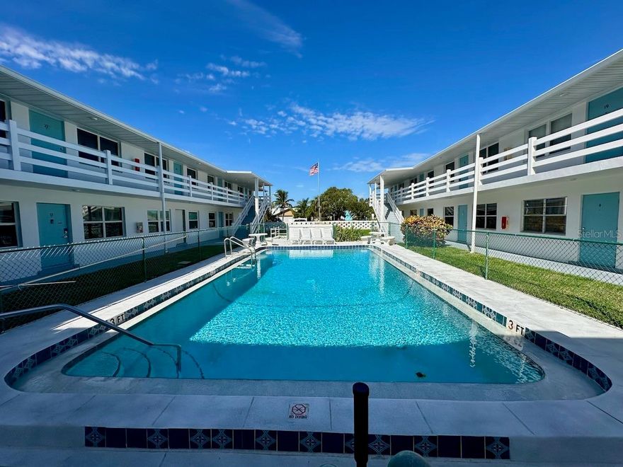 Welcome to your Cape Canaveral retreat at 215 Circle Drive #18! This beautifully maintained condo is truly move-in ready, featuring a completely new air conditioning system and hurricane-rated windows that provide comfort and peace of mind year-round. Perfect for snowbirds looking for a seasonal escape or anyone dreaming of a full-time coastal lifestyle, this property offers everything you need to enjoy life by the beach.

Right outside your front door, you’ll find a sparkling community pool, inviting you to relax and soak up the Florida sunshine. When you’re ready for the sand and surf, the beach is just a short 10-minute walk away, making it easy to enjoy sunrise strolls, sunsets, or afternoons by the ocean. Inside, the home is bright, inviting, and designed for low-maintenance living, allowing you to spend more time enjoying all the area has to offer.

Located in the heart of Cape Canaveral, this condo is close to shopping, dining, Port Canaveral, and just a short drive to Orlando for endless entertainment. Whether you’re seeking a seasonal getaway or a year-round residence, this home delivers the perfect balance of comfort, convenience, and the laid-back Florida lifestyle. Come experience your slice of paradise—you won’t be disappointed!